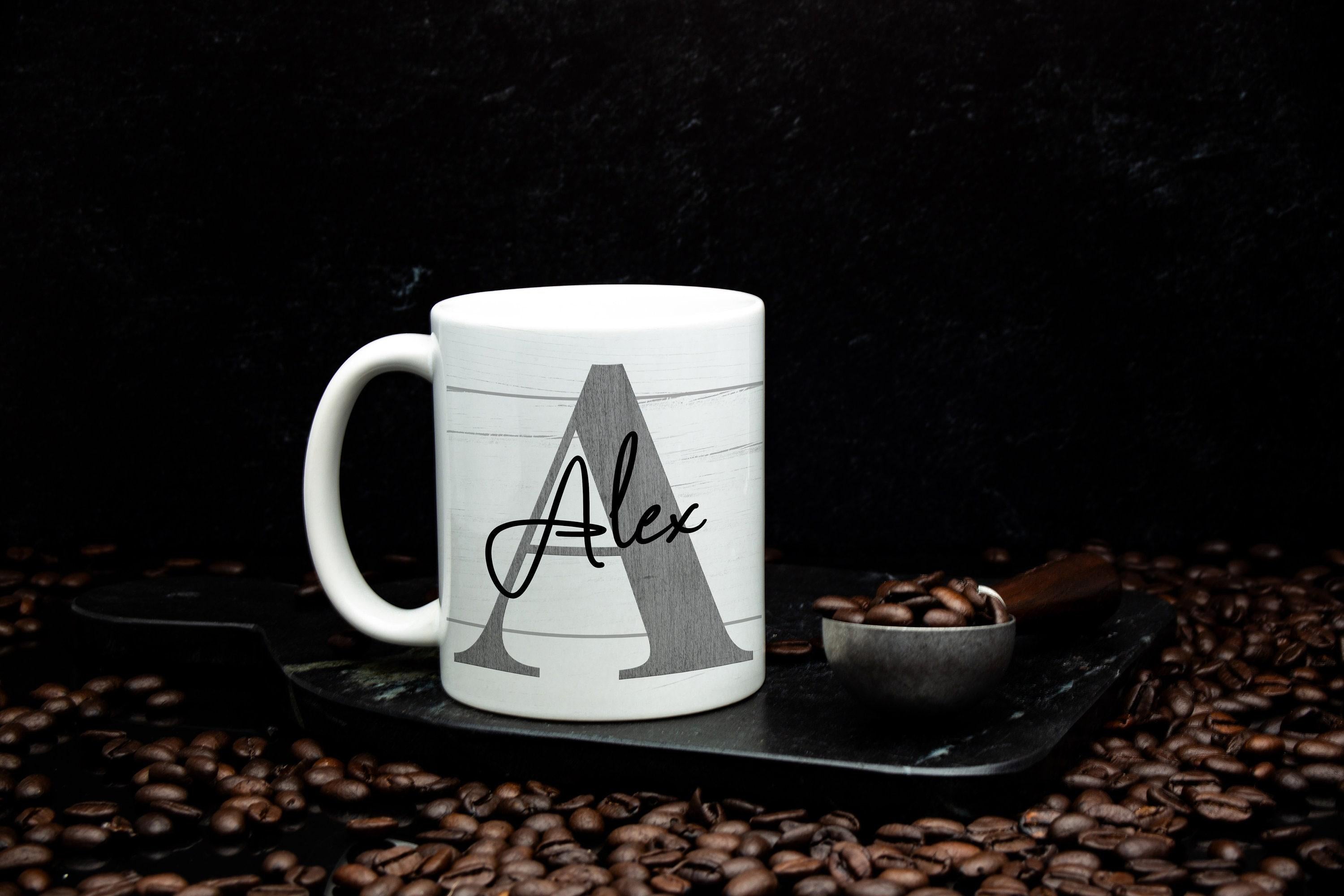 Personalized Men's Coffee Mug: Rustic Farmhouse Initial Mug