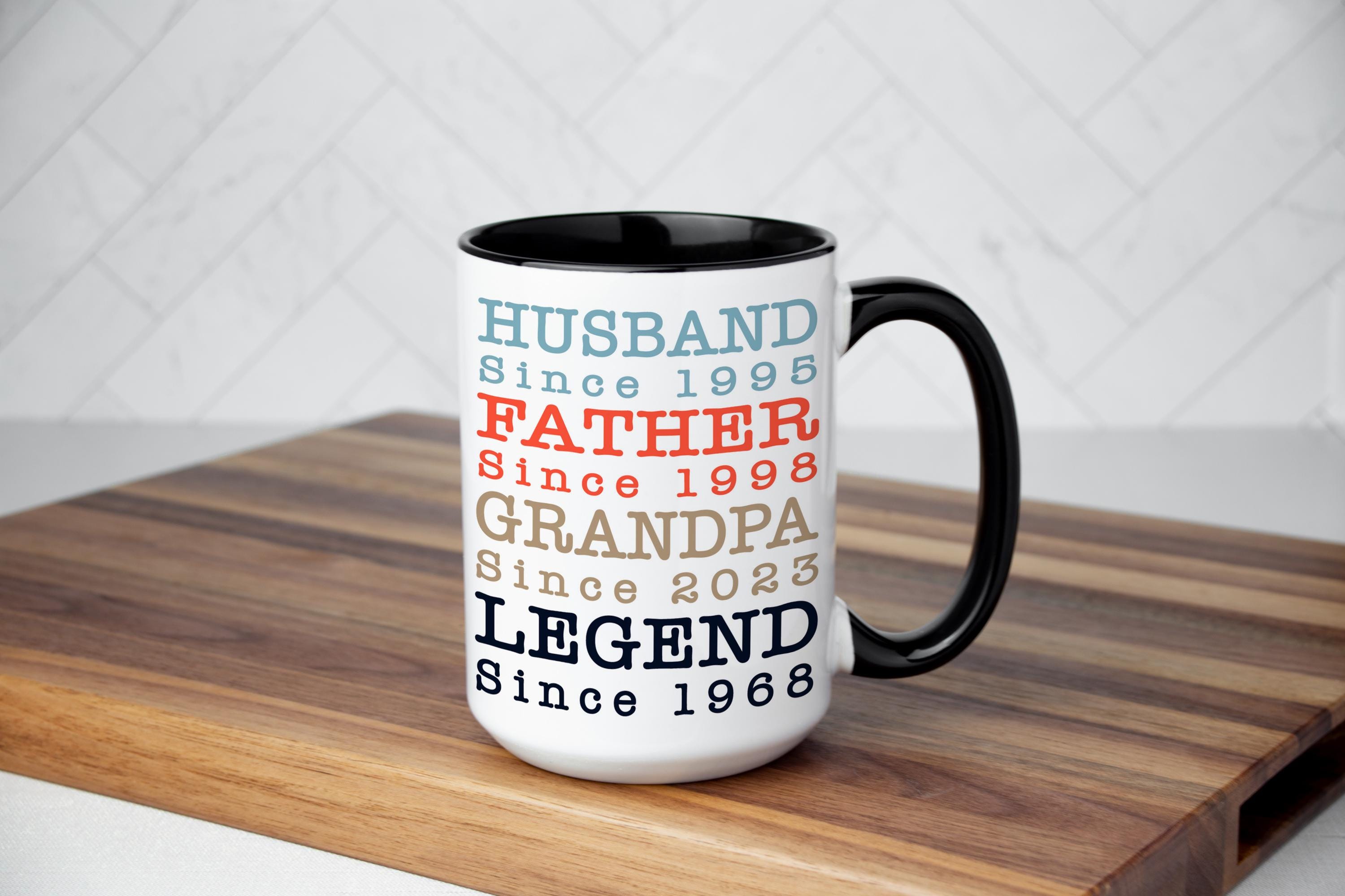 Personalized Husband, Father, Grandpa, Legend Mug, Custom Mug for Dads, Father's Day Gift Mug, Custom Coffee Mug for Him, Gift for Him