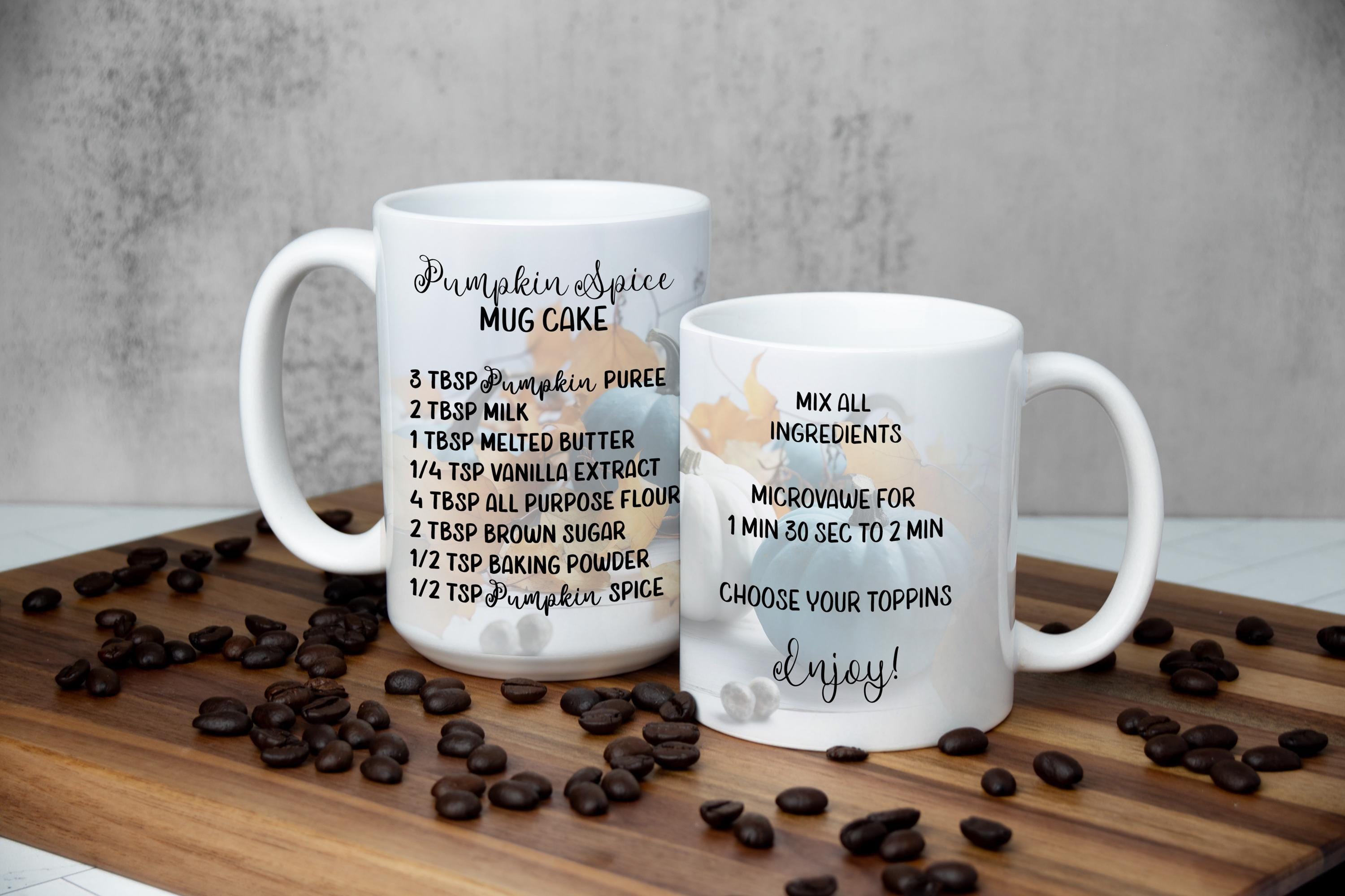 Pumpkin Spice Mug Cake Recipe Mug: Thanksgiving Treat for One