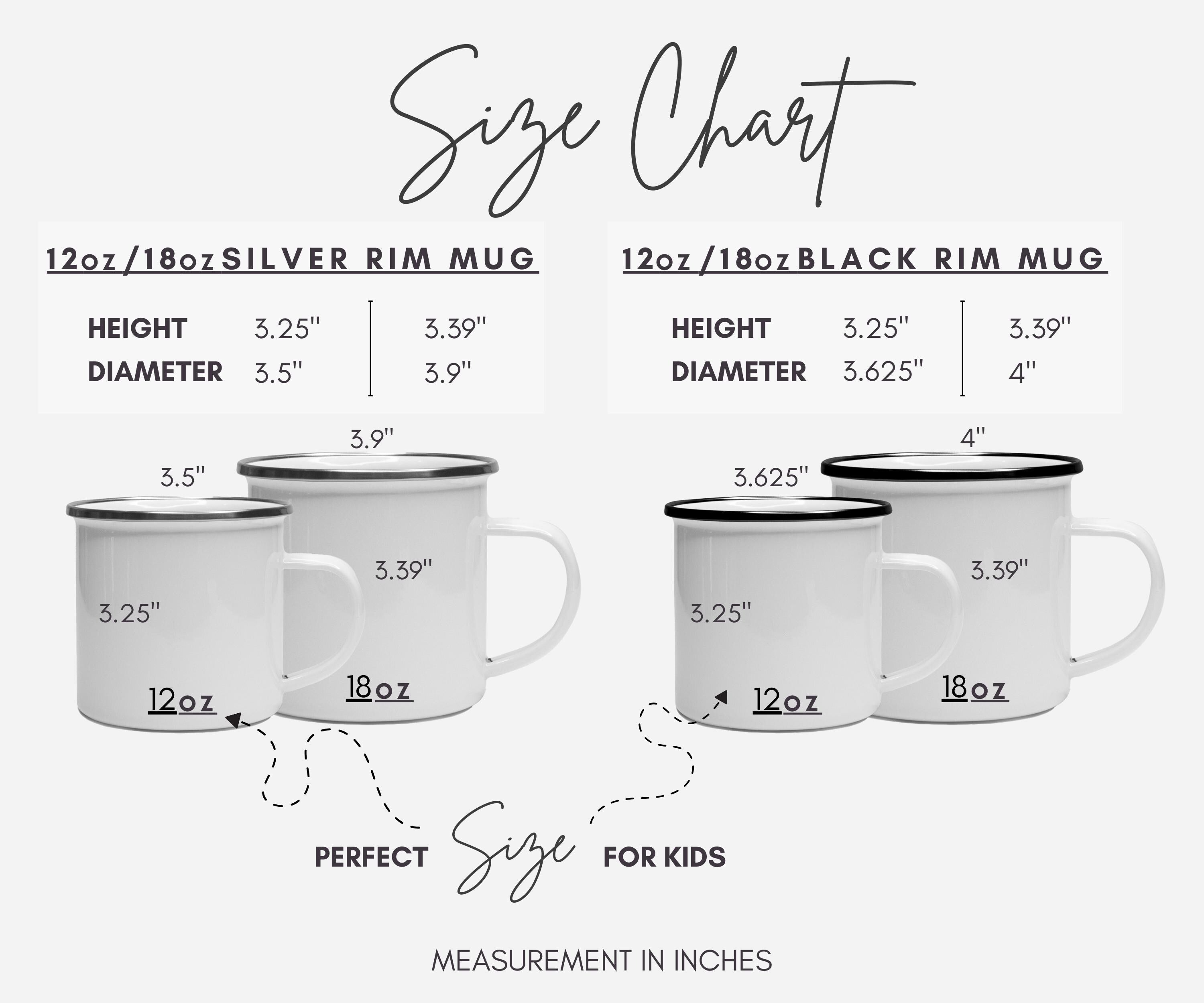 Personalized Enamel Camp Mug: Green Hues Monogram, Multiple Sizes & Colors Available (Gift Box Included)