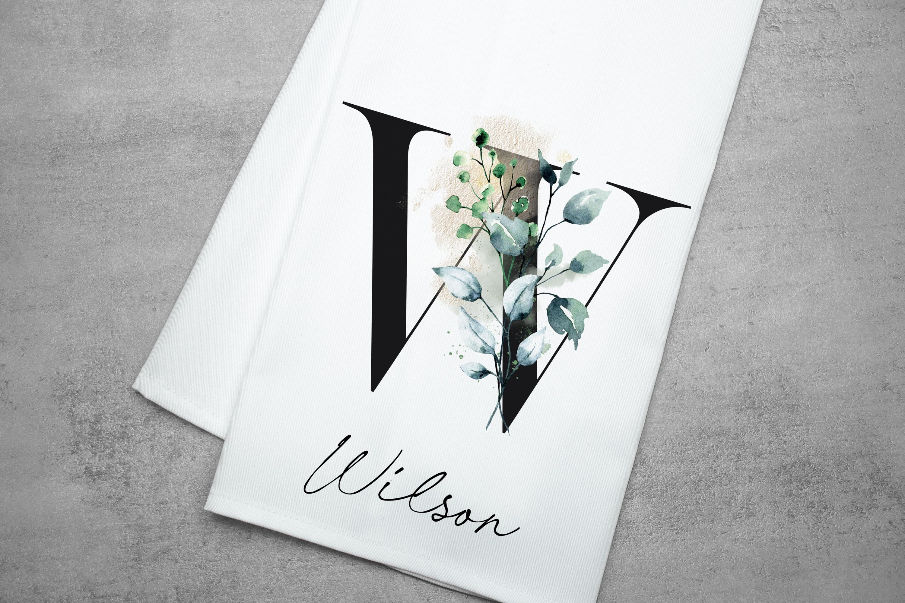 Personalized Last Name Tea Towel, Custom Kitchen Decor, Unique Family Name Dish towel, Great Home Gift Idea