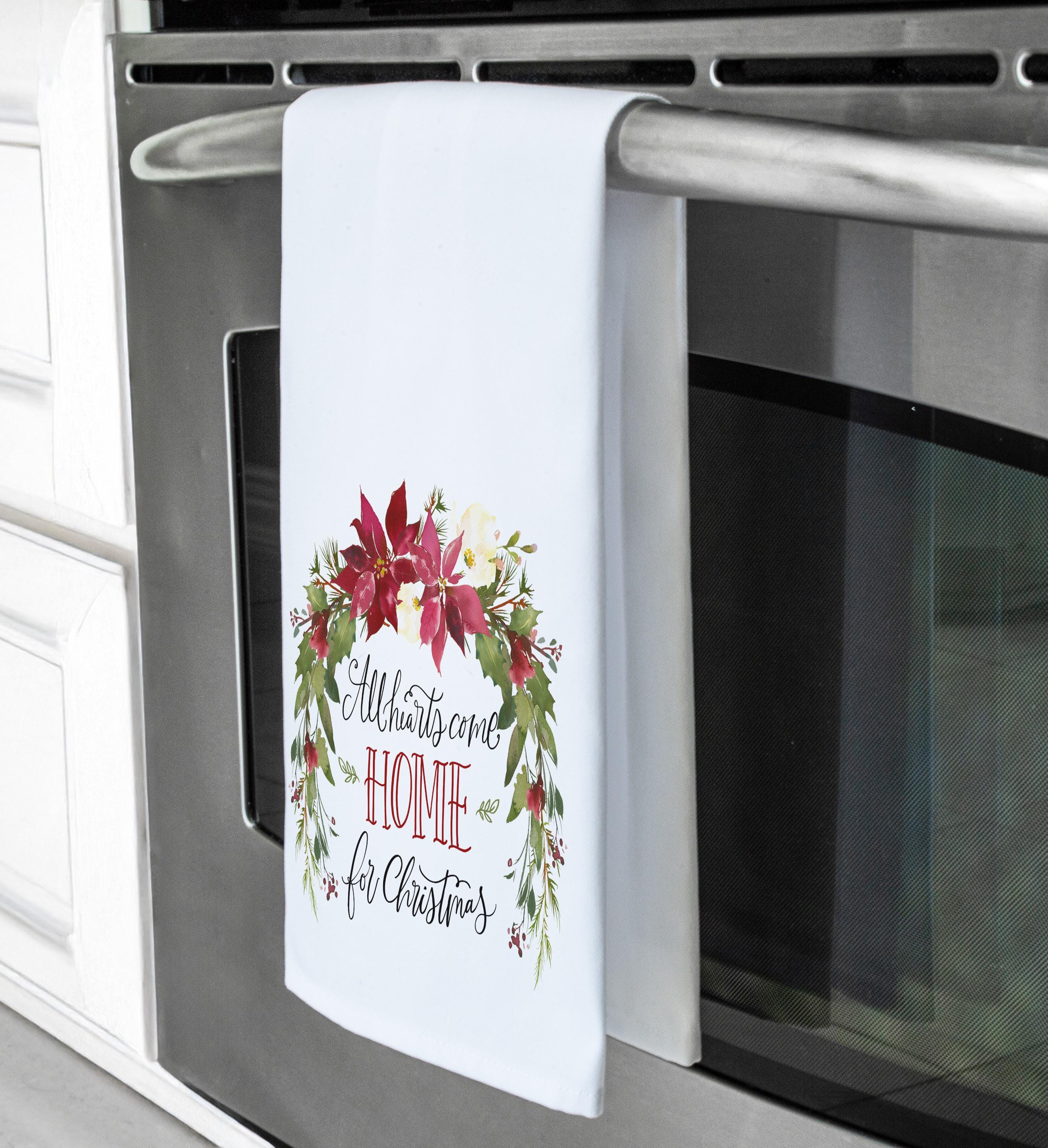 Christmas Tea Towel, Holiday Kitchen Towel Set, Funny Kitchen Towel, Dish Towels, Hanging Kitchen Towels, Hand Towel, Gift for new home