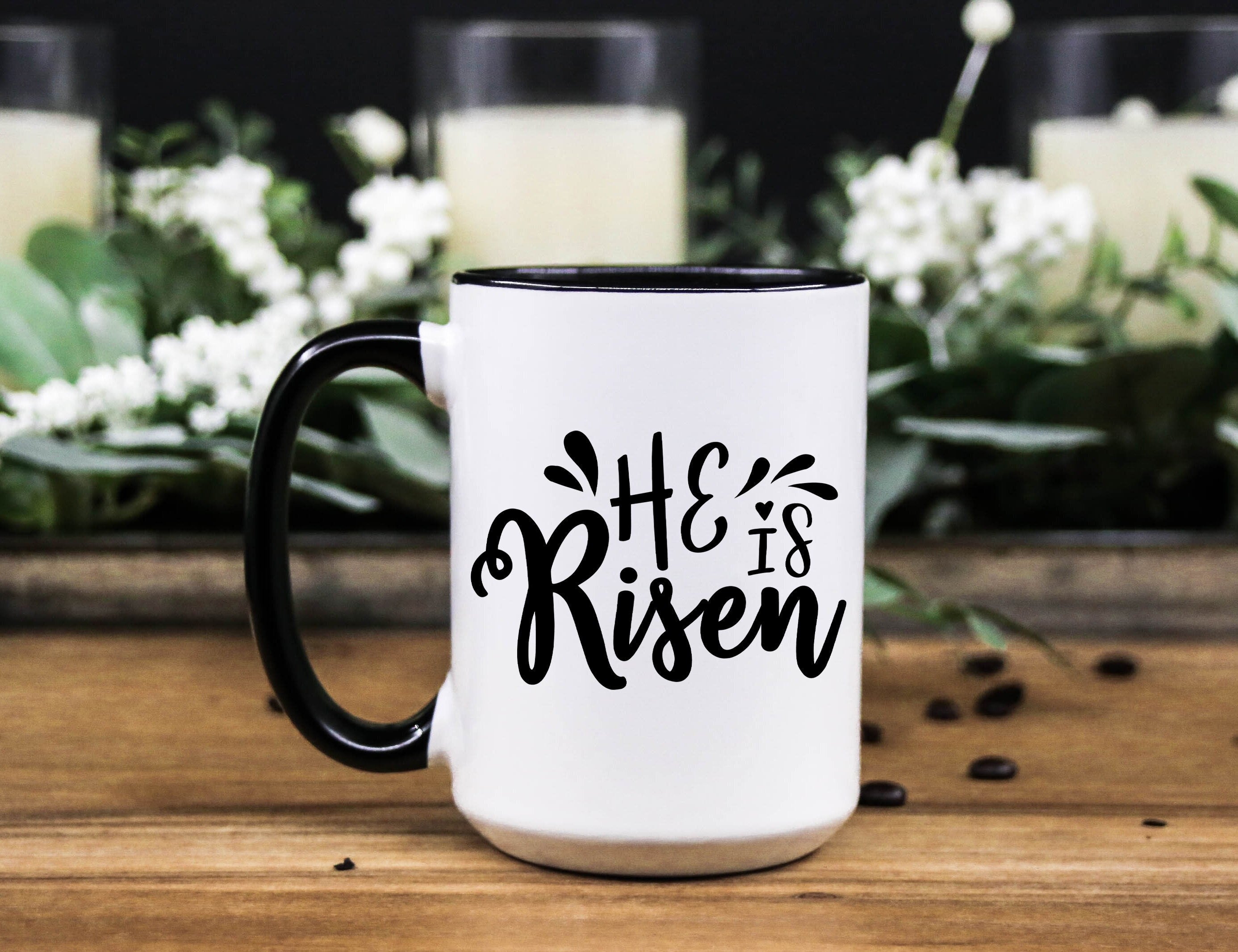 He is Risen Easter Coffee Mug: Christian Gift (11oz, 15oz)