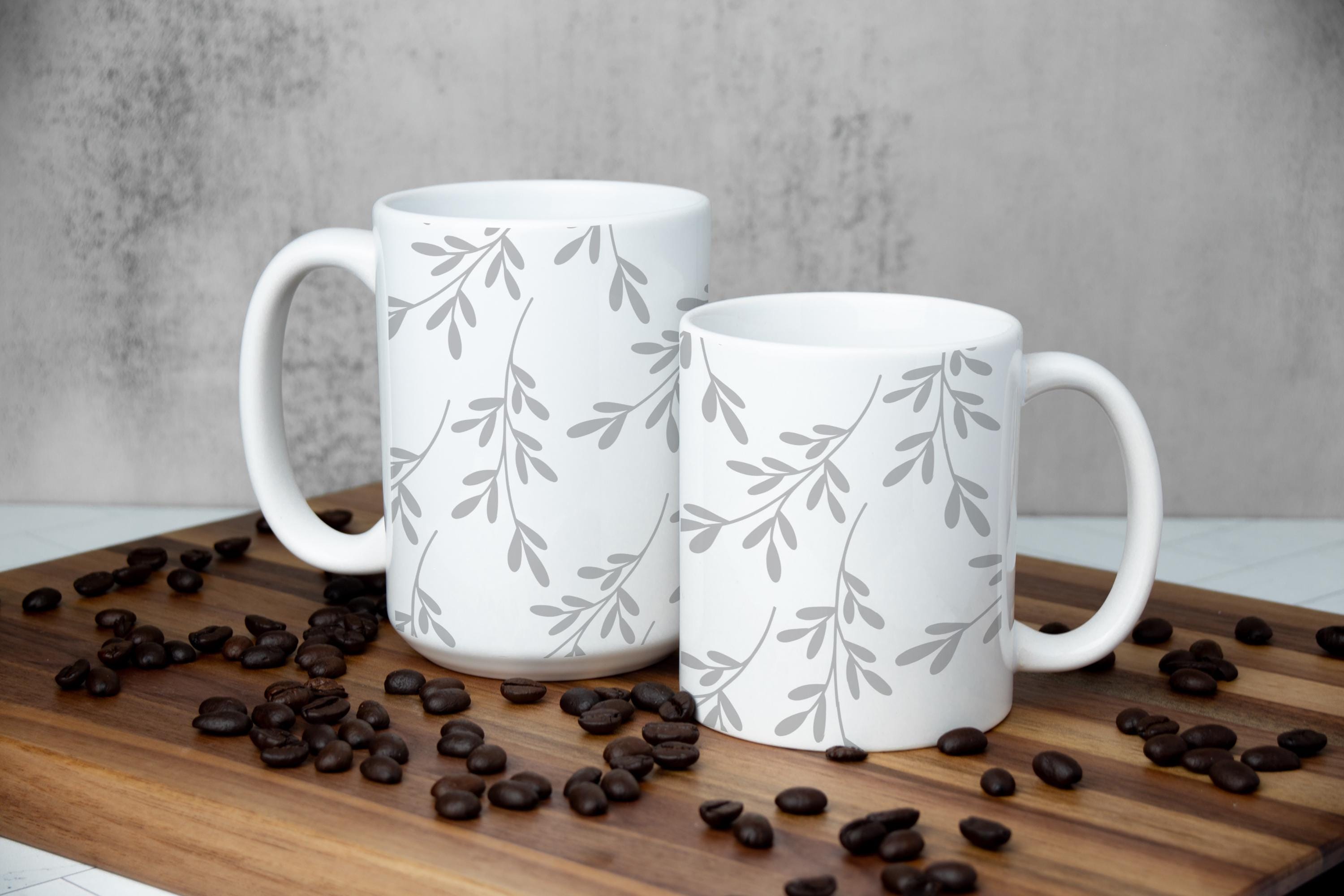 Personalized Farmhouse Mug Collection: Rustic Monogram Coffee Cup Gift, Multiple Sizes & Colors Available