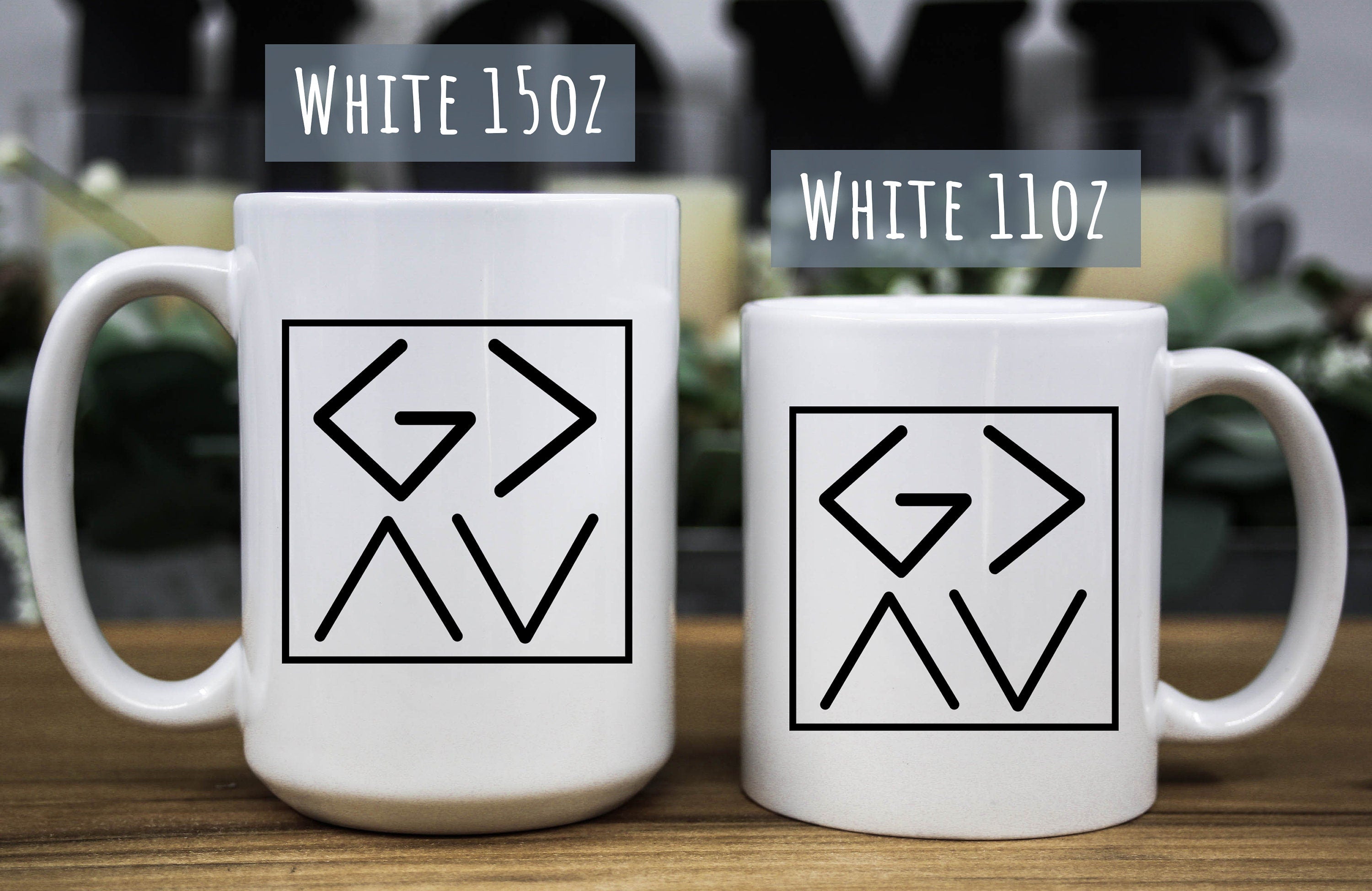 Christian Coffee Mug: God is Greater, Inspirational Gift, Multiple Sizes & Colors Available (Giftbox included)