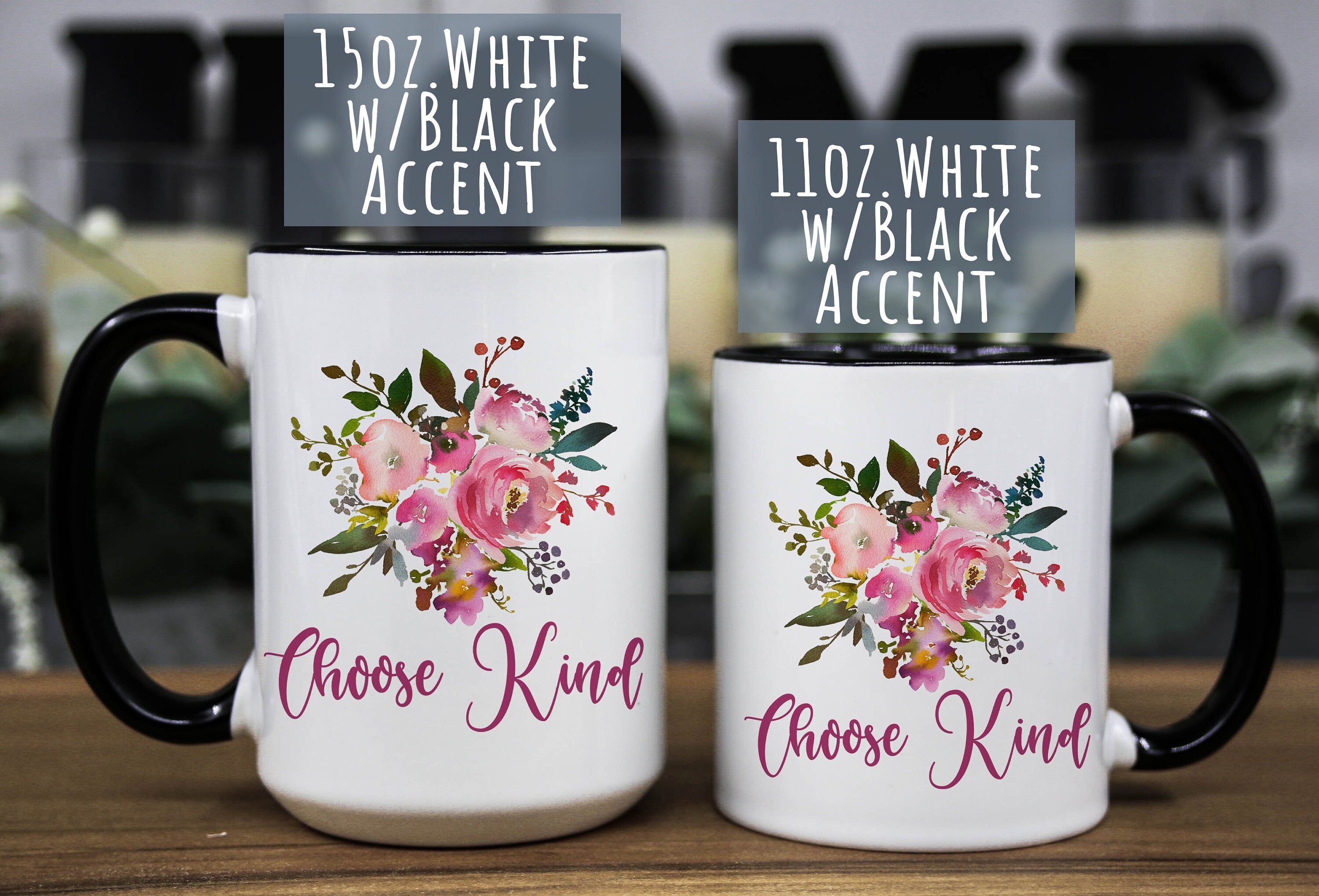 Choose Kind Floral Coffee Mug: Inspirational Religious Gift