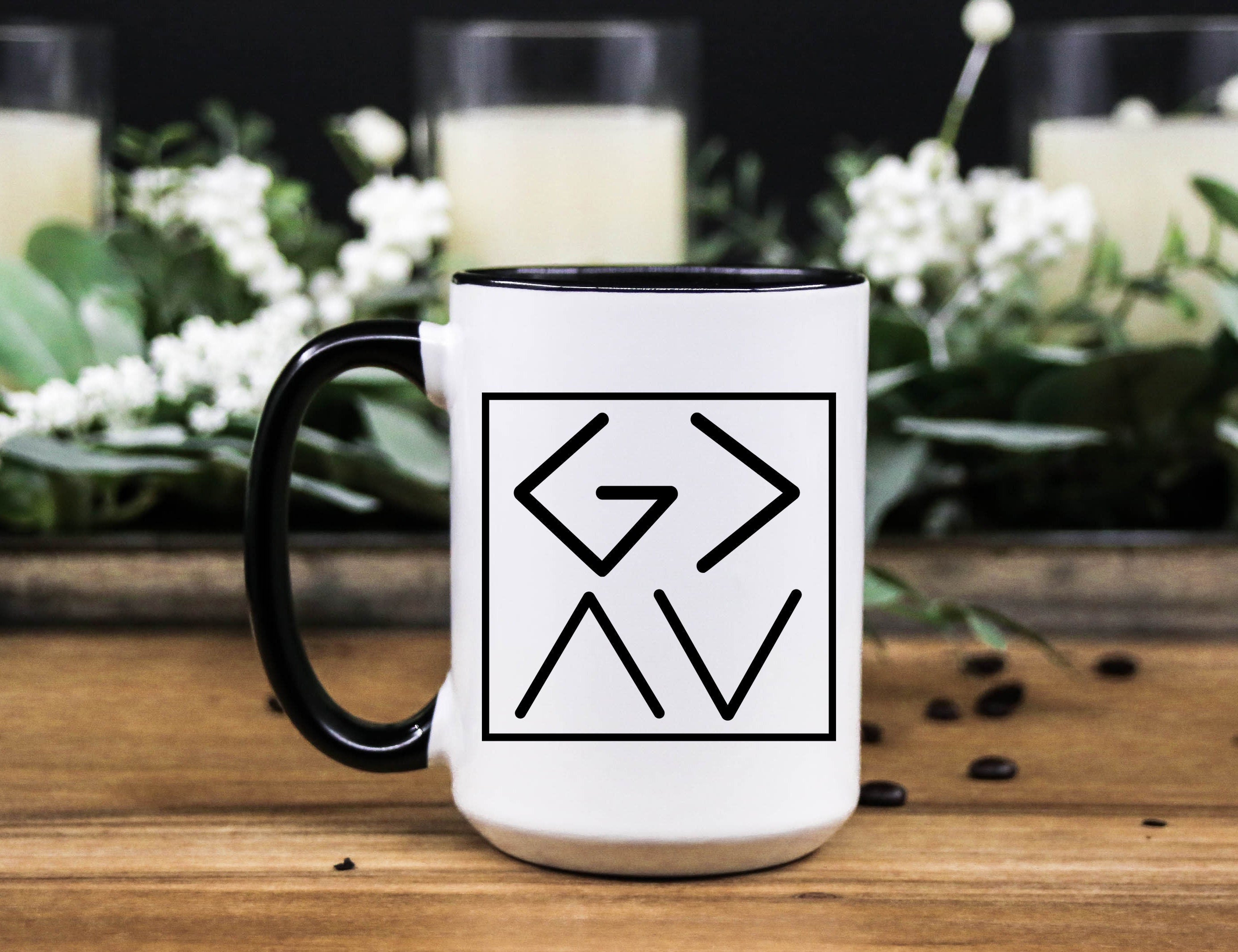 Christian Coffee Mug: God is Greater, Inspirational Gift, Multiple Sizes & Colors Available (Giftbox included)