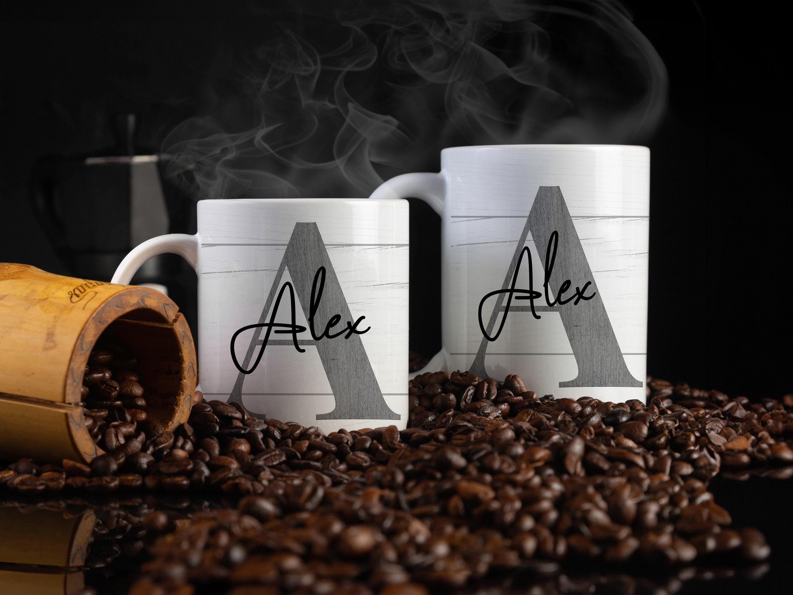 Personalized Men's Coffee Mug: Rustic Farmhouse Initial Mug