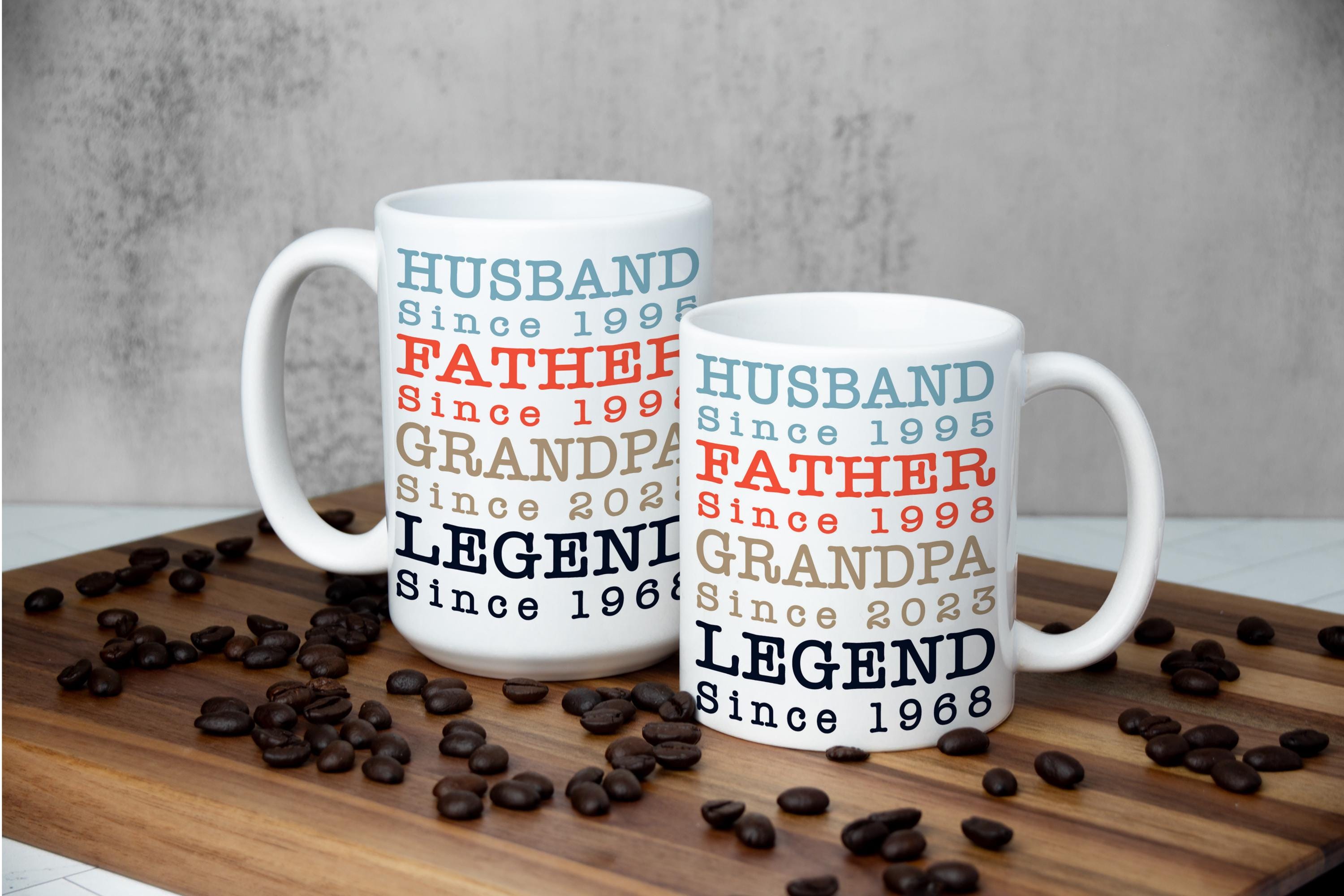 Personalized Husband, Father, Grandpa, Legend Mug, Custom Mug for Dads, Father's Day Gift Mug, Custom Coffee Mug for Him, Gift for Him