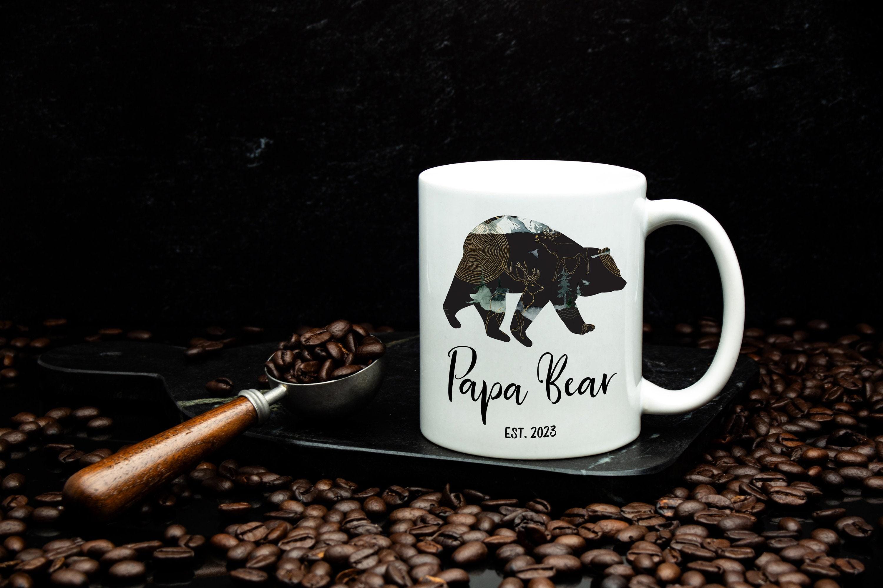 Personalized Papa Bear Mug: Wooded Forest Design, Father's Day Giftbox