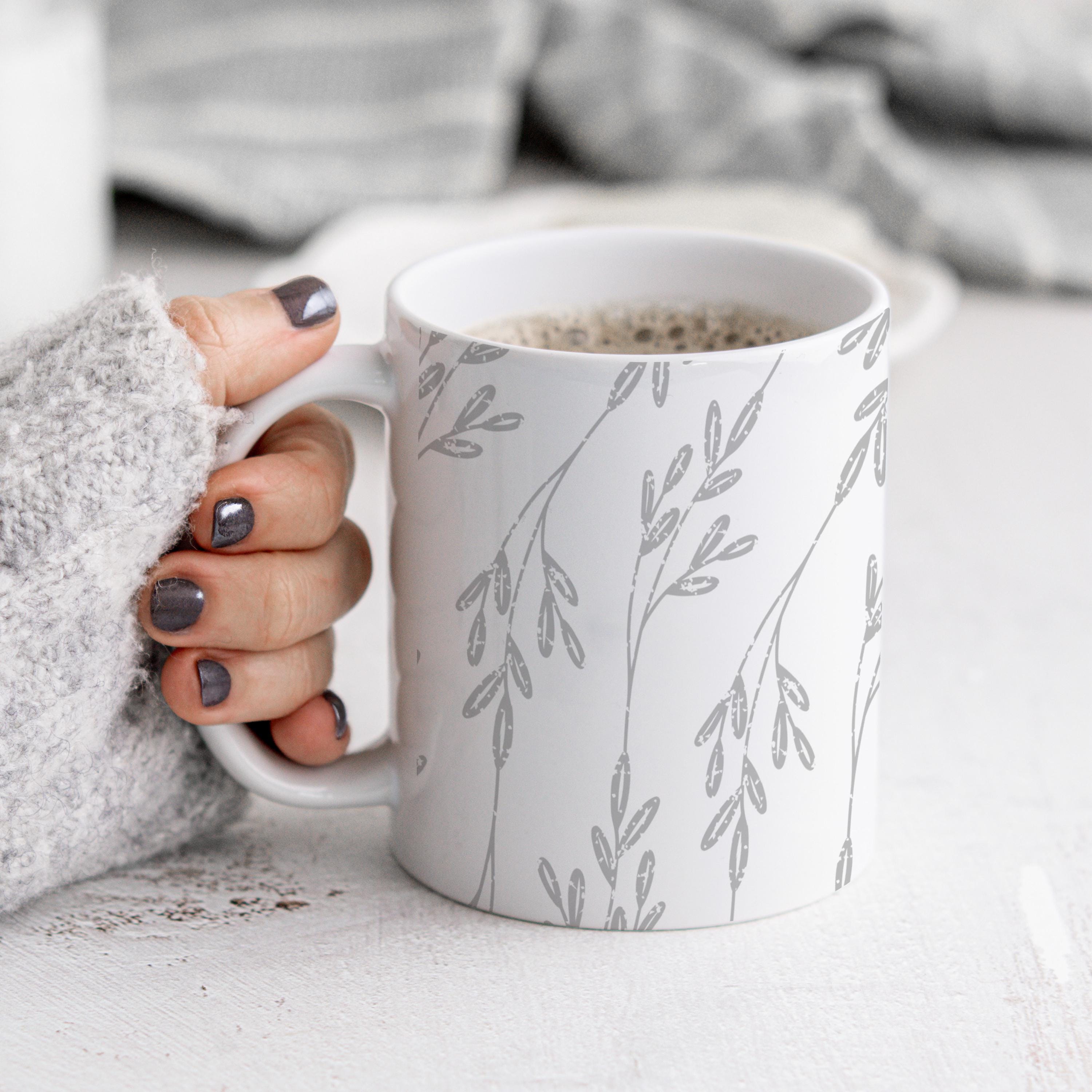 Personalized Farmhouse Mug Collection: Rustic Monogram Coffee Cup Gift, Multiple Sizes & Colors Available