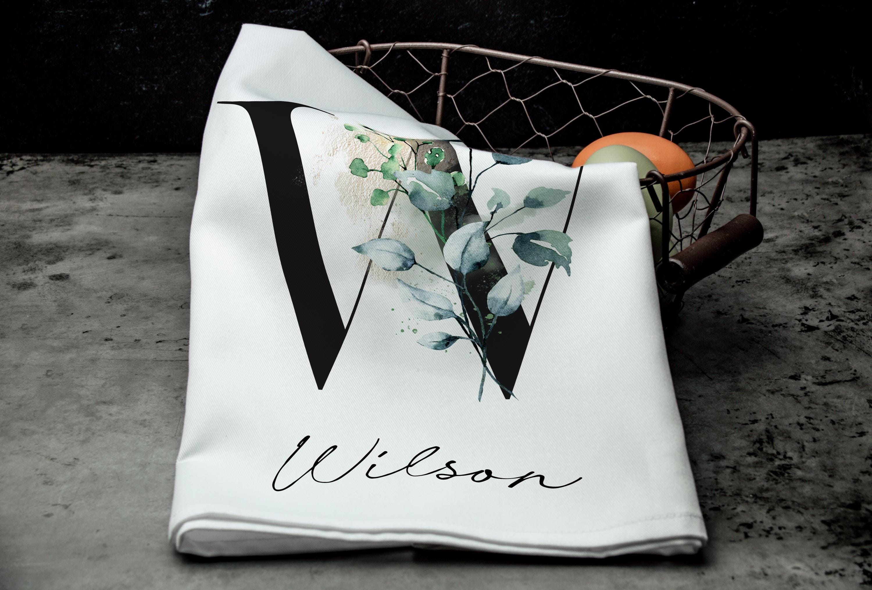 Personalized Last Name Tea Towel, Custom Kitchen Decor, Unique Family Name Dish towel, Great Home Gift Idea