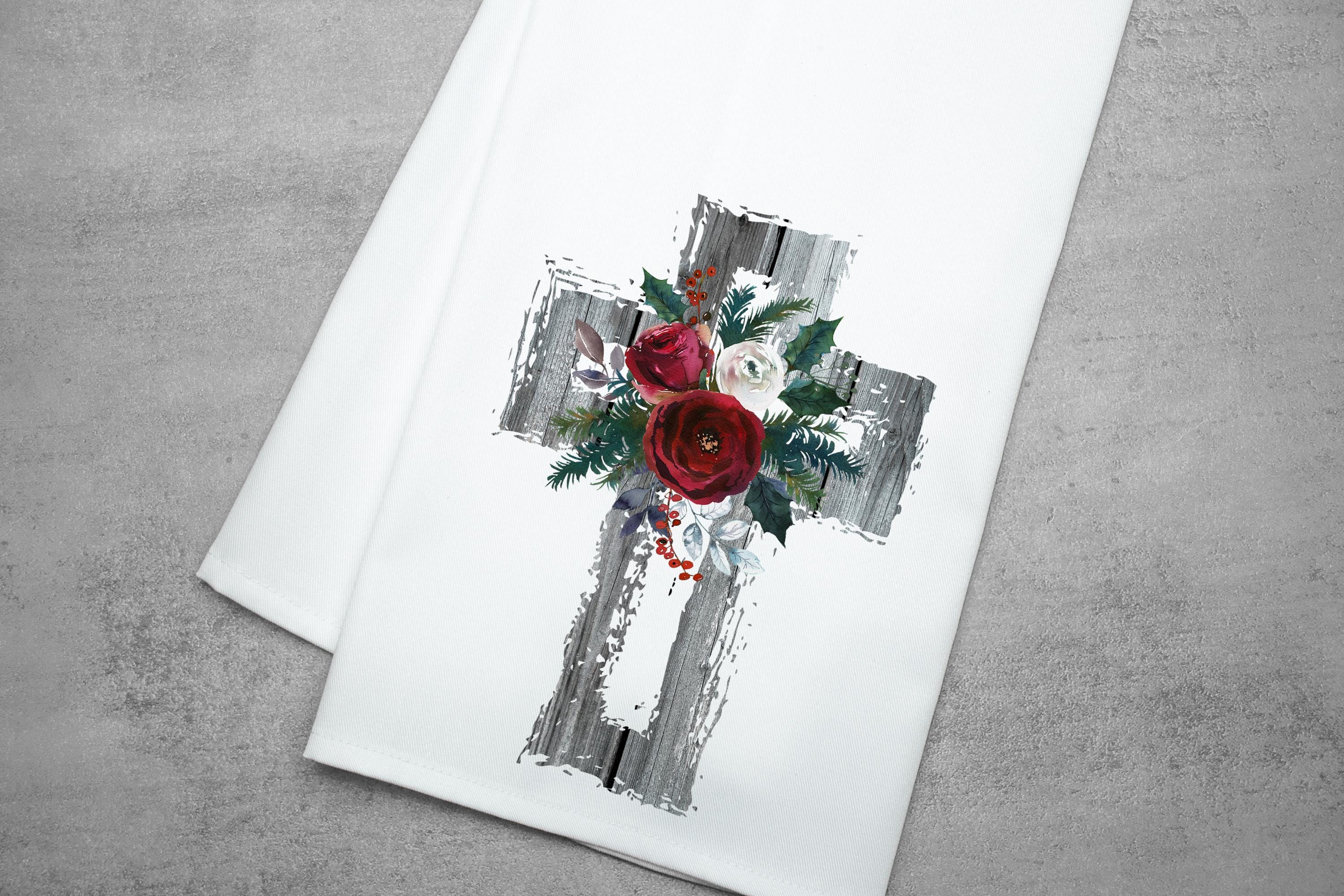 Tea Towel Vintage Christmas Truck Christmas Tree Kitchen Towel, Funny Kitchen Towel, Dish Towels, Hanging Kitchen Towels, Hand Towel