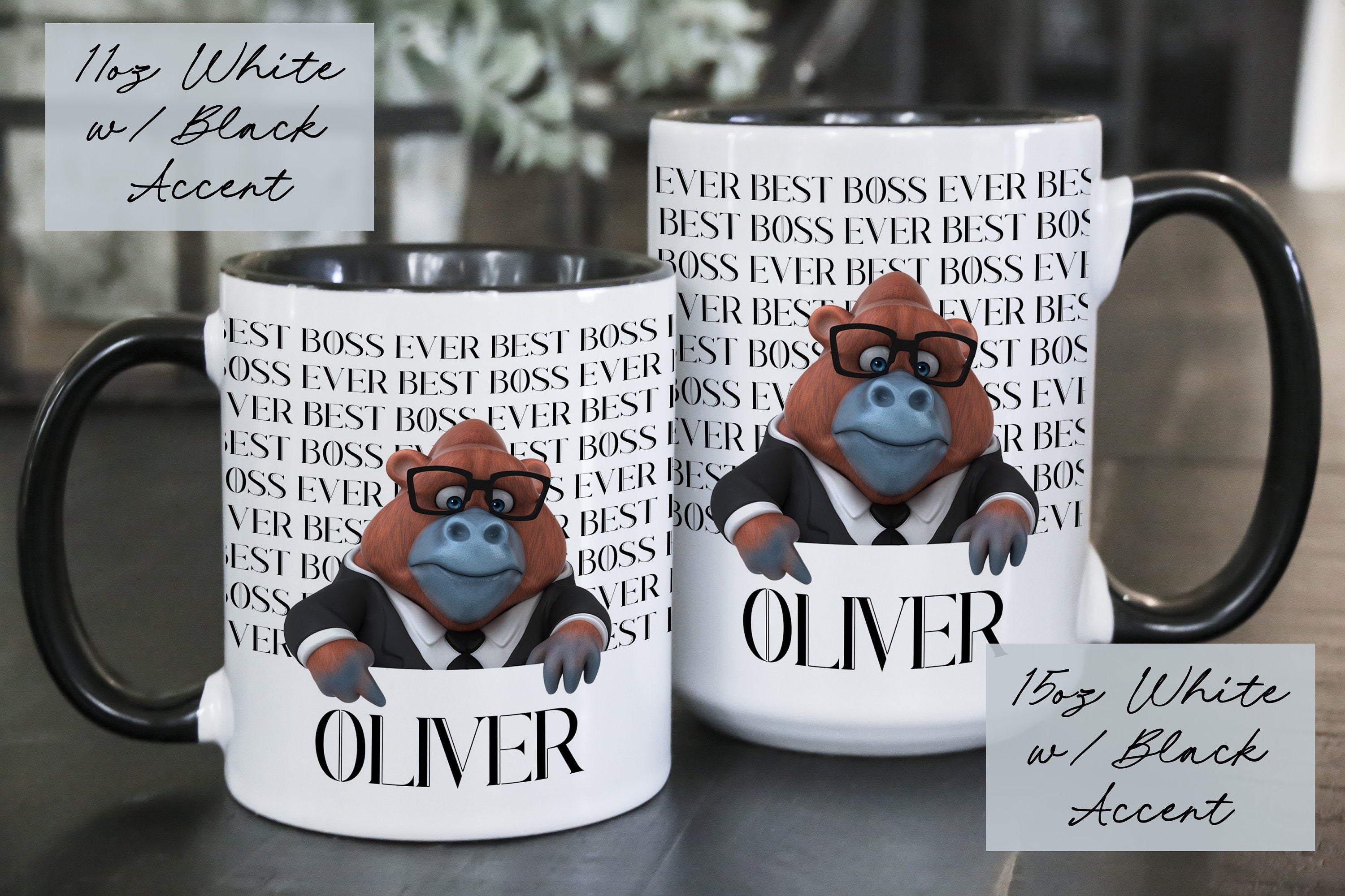 Personalized Boss Mug, Best Boss Ever Coffee Mug, Custom Boss day gift, Gift mug for Boss, Thank you Gift for Boss, Boss's Day Gift Mug