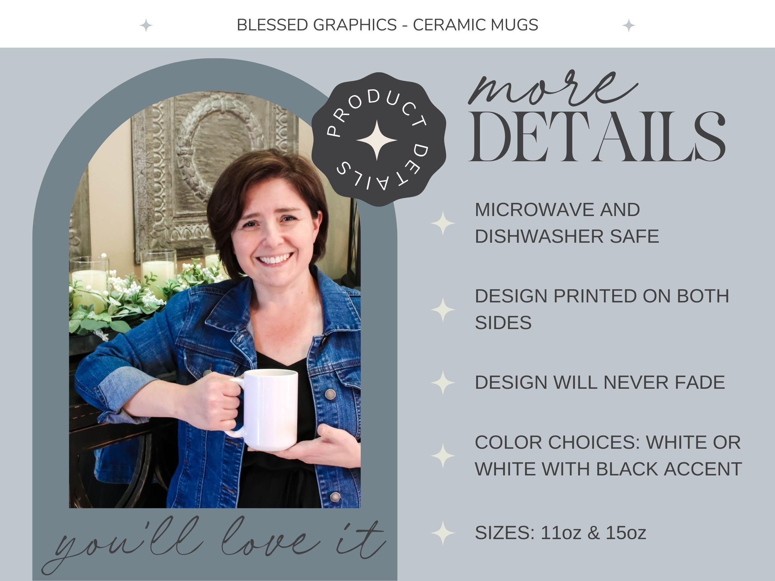 Personalized Lavender Floral Mug: Monogram Gift, Multiple Sizes & Colors Available (Giftbox included)