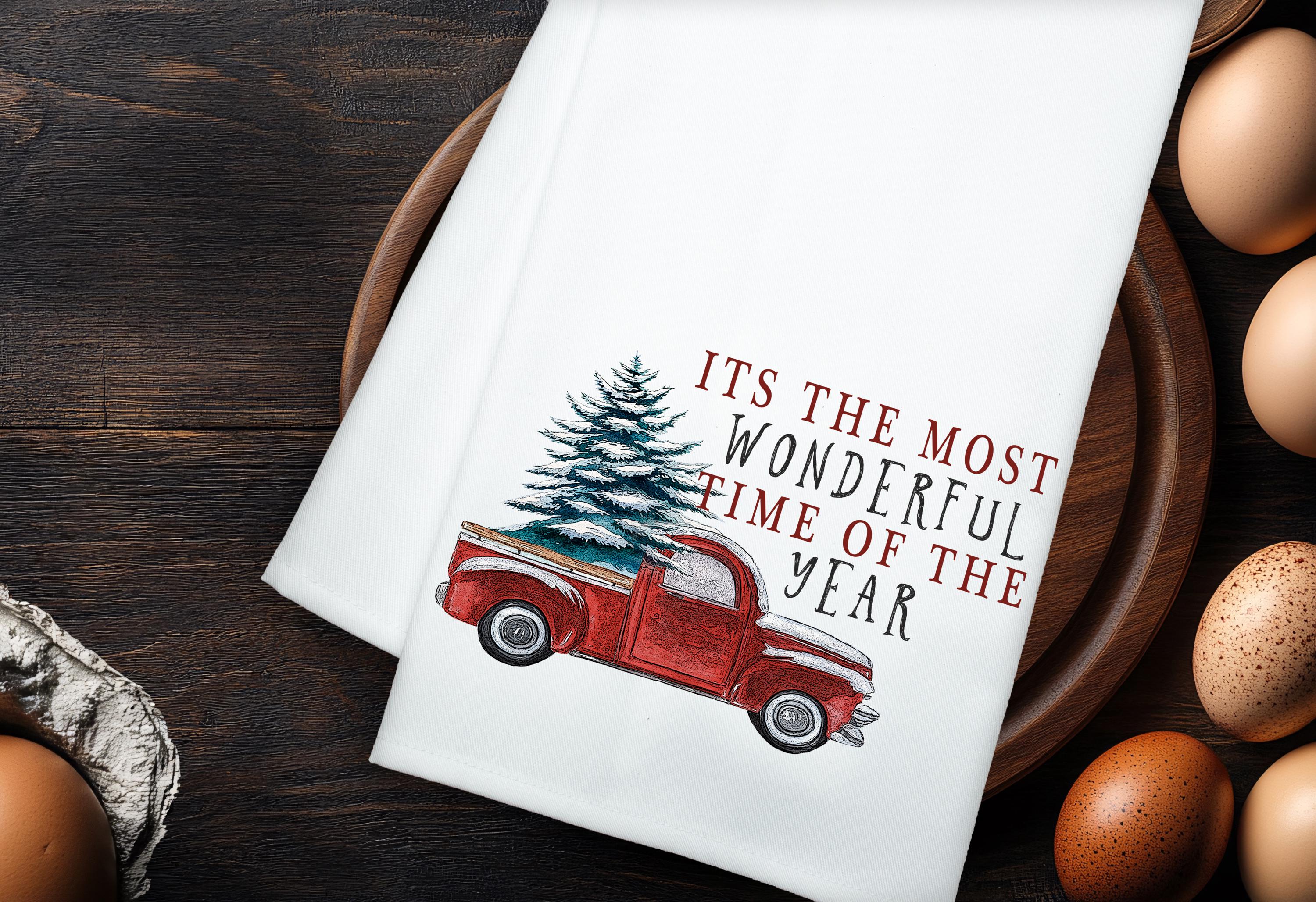 Tea Towel Merry Christmas Kitchen Towel, Funny Kitchen Towel, Dish Towels, Hanging Kitchen Towels, Hand Towel, Christmas for new home