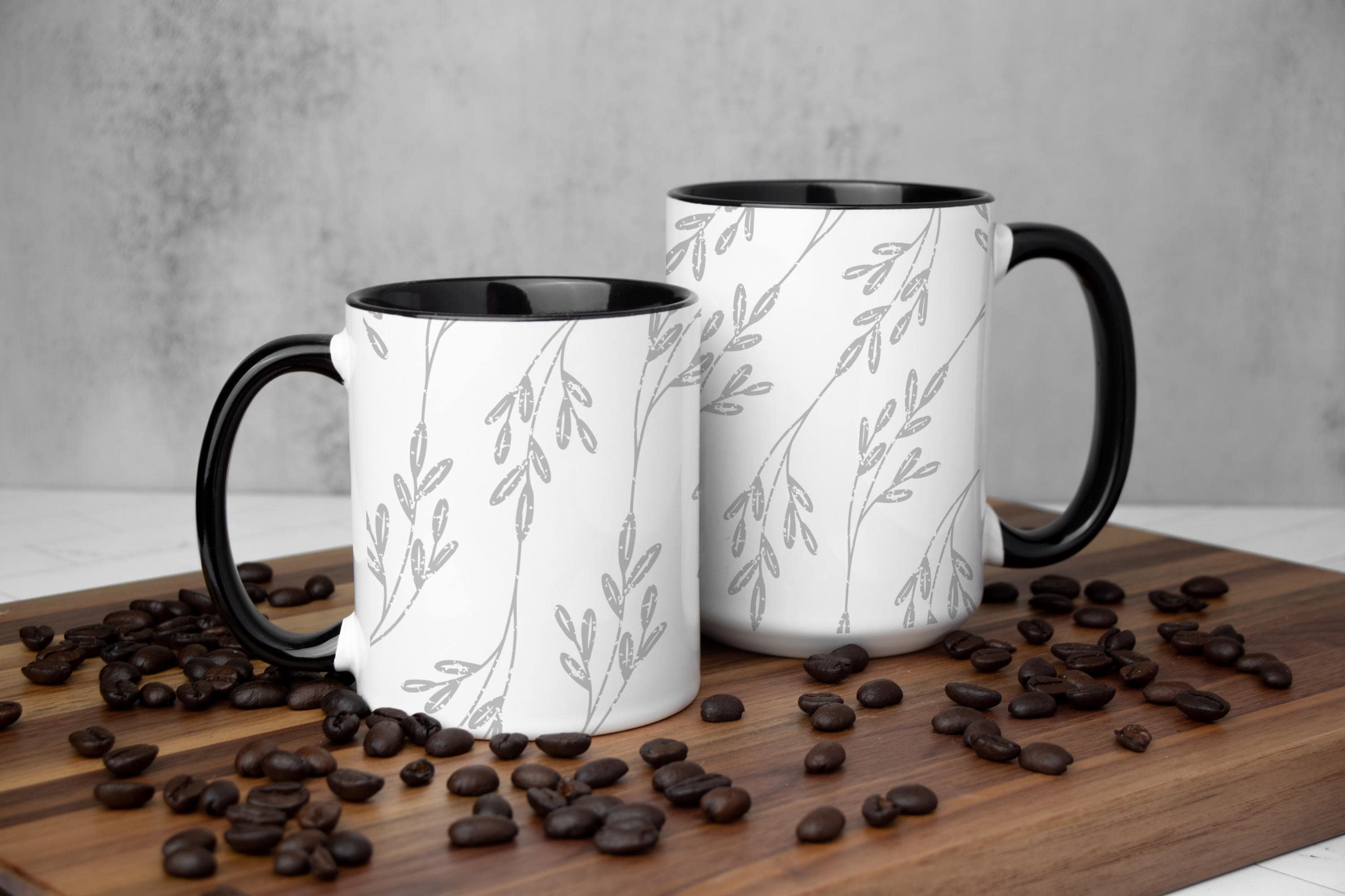 Personalized Farmhouse Mug Collection: Rustic Monogram Coffee Cup Gift, Multiple Sizes & Colors Available