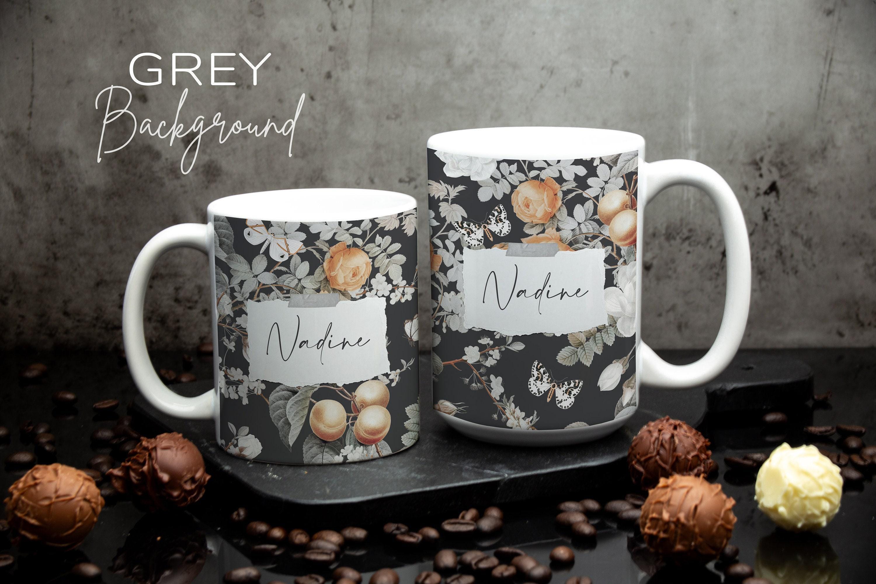 Personalized Mug for Women & Girls, Custom Name Mug, Floral Coffee Mug, Personalized Gift for Her, Custom Gift Mug, Coffee Mug with Name