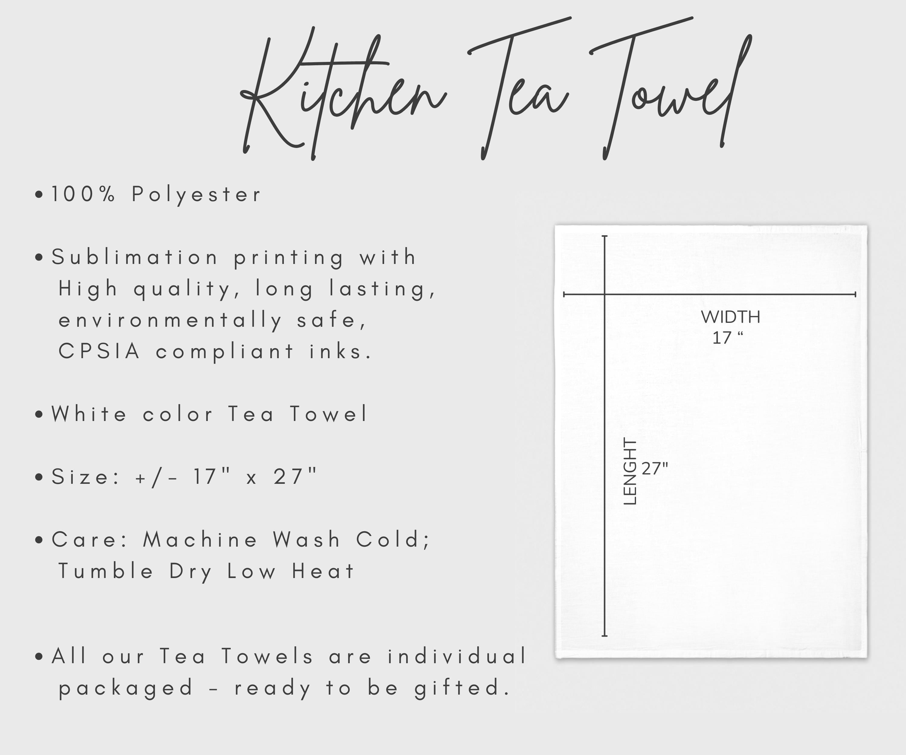 Personalized Hen & Chicks Tea Towel Set: Farmhouse Kitchen Decor