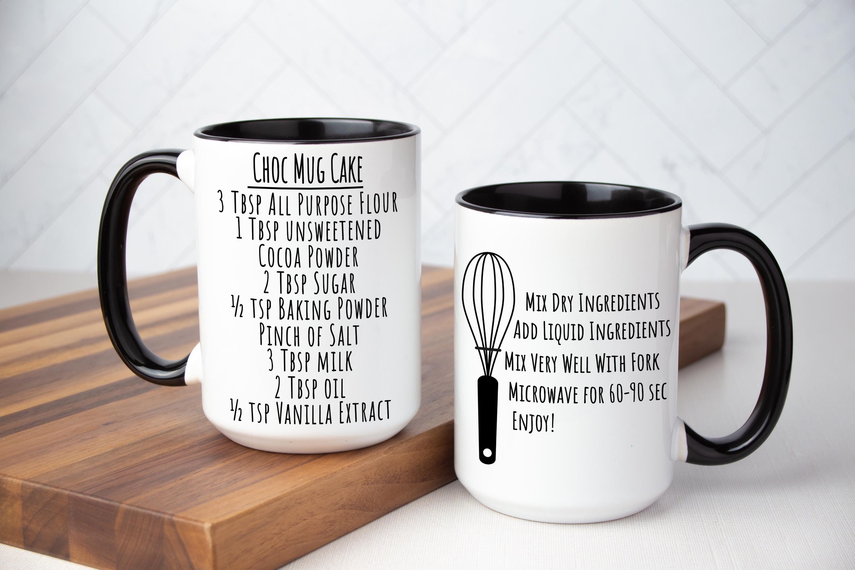 Choc Mug Cake Recipe Coffee Mug - Gift for Baker