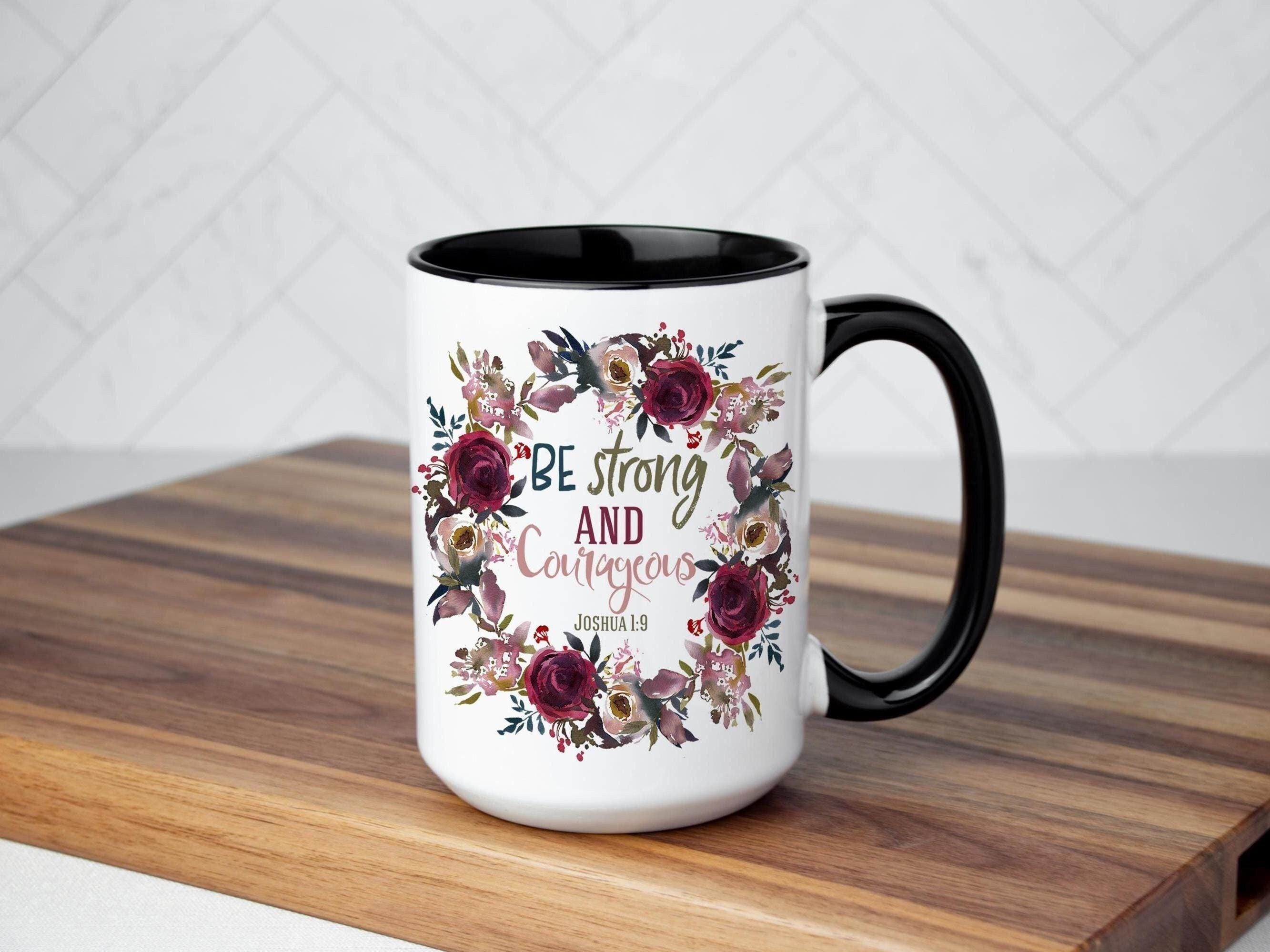 Floral Bible Verse Mug: Inspirational Christian Gift