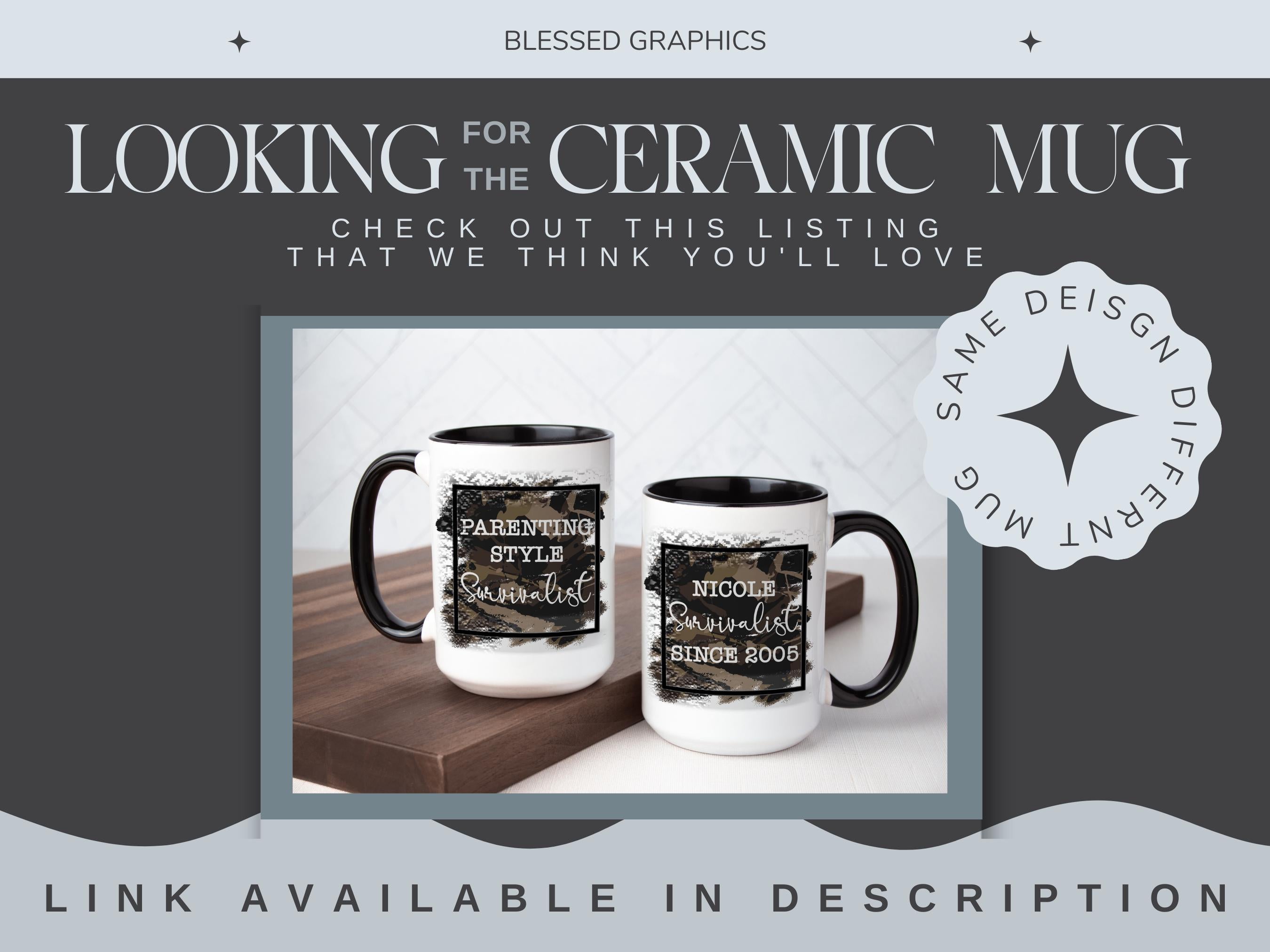 Survivalist Parenting Camo Camping Mug - Funny Mom/Dad Gift