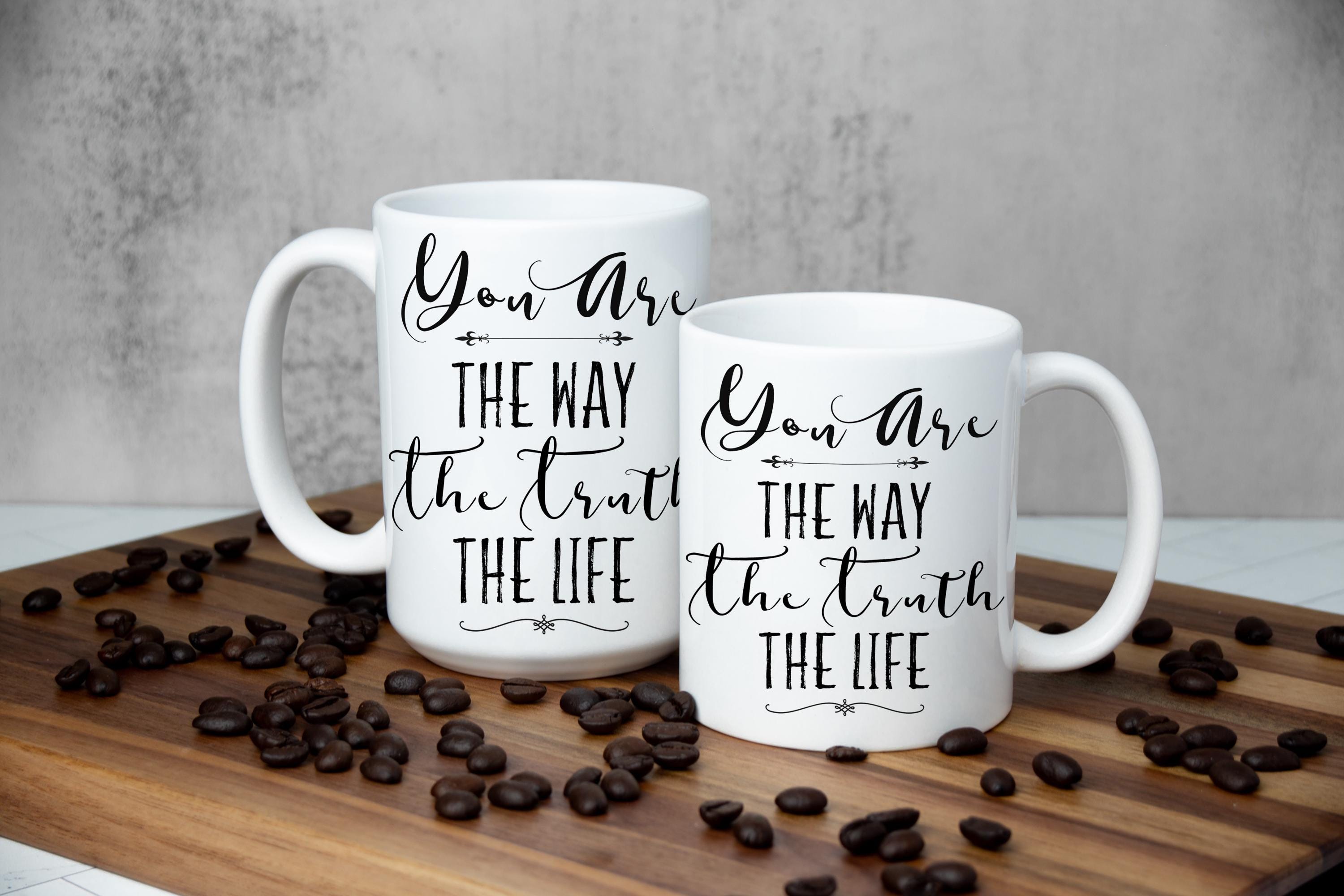 John 14:6 Christian Coffee Mug - Religious Gift, Multiple Sizes & Colors Available (Giftbox Included)