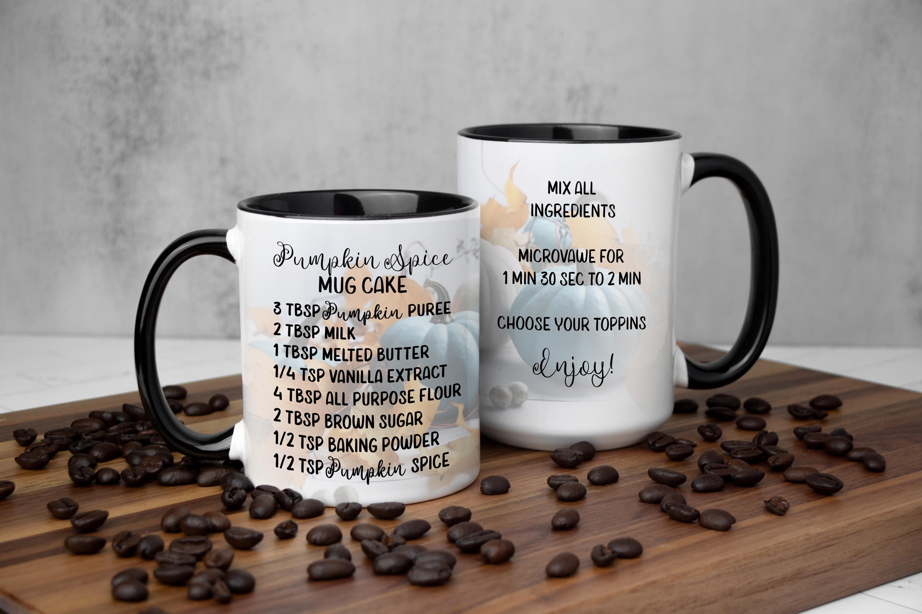 Pumpkin Spice Mug Cake Recipe Mug: Thanksgiving Treat for One