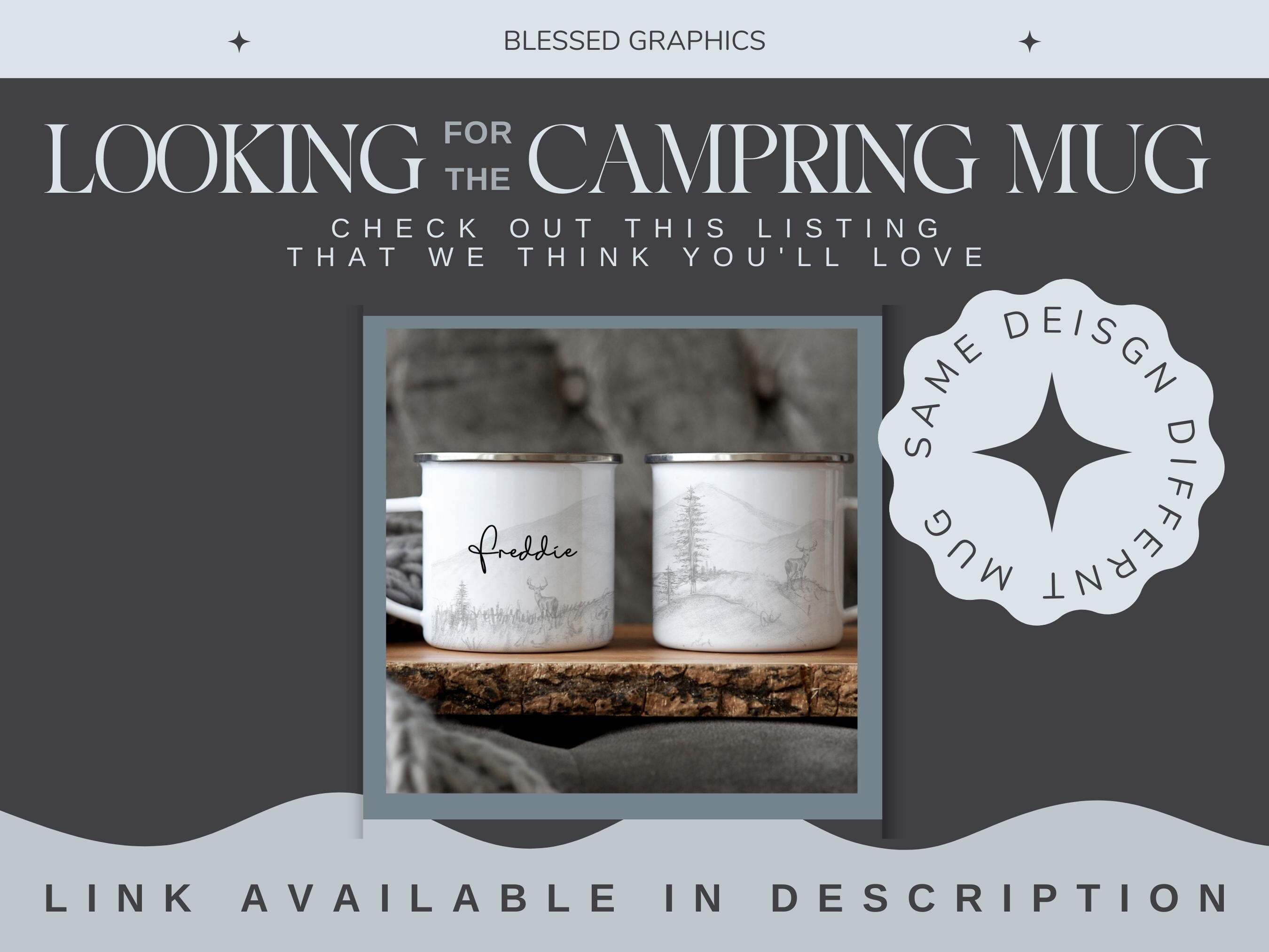 Custom Deer Mug: Hand-Sketched Woodland Design, Personalized Coffee Cup