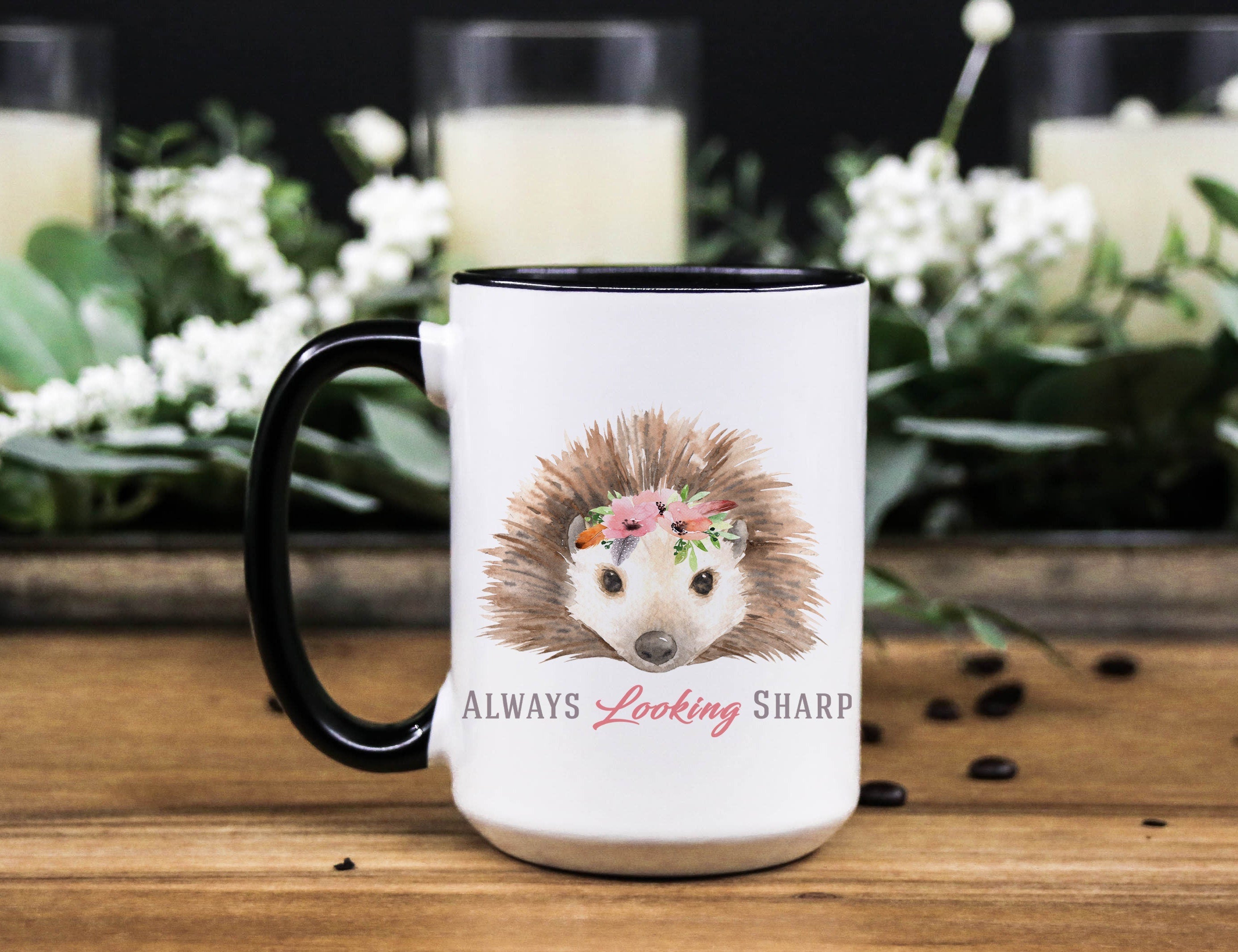 Funny Porcupine Coffee Mug: "Always Looking Sharp" Animal Humor