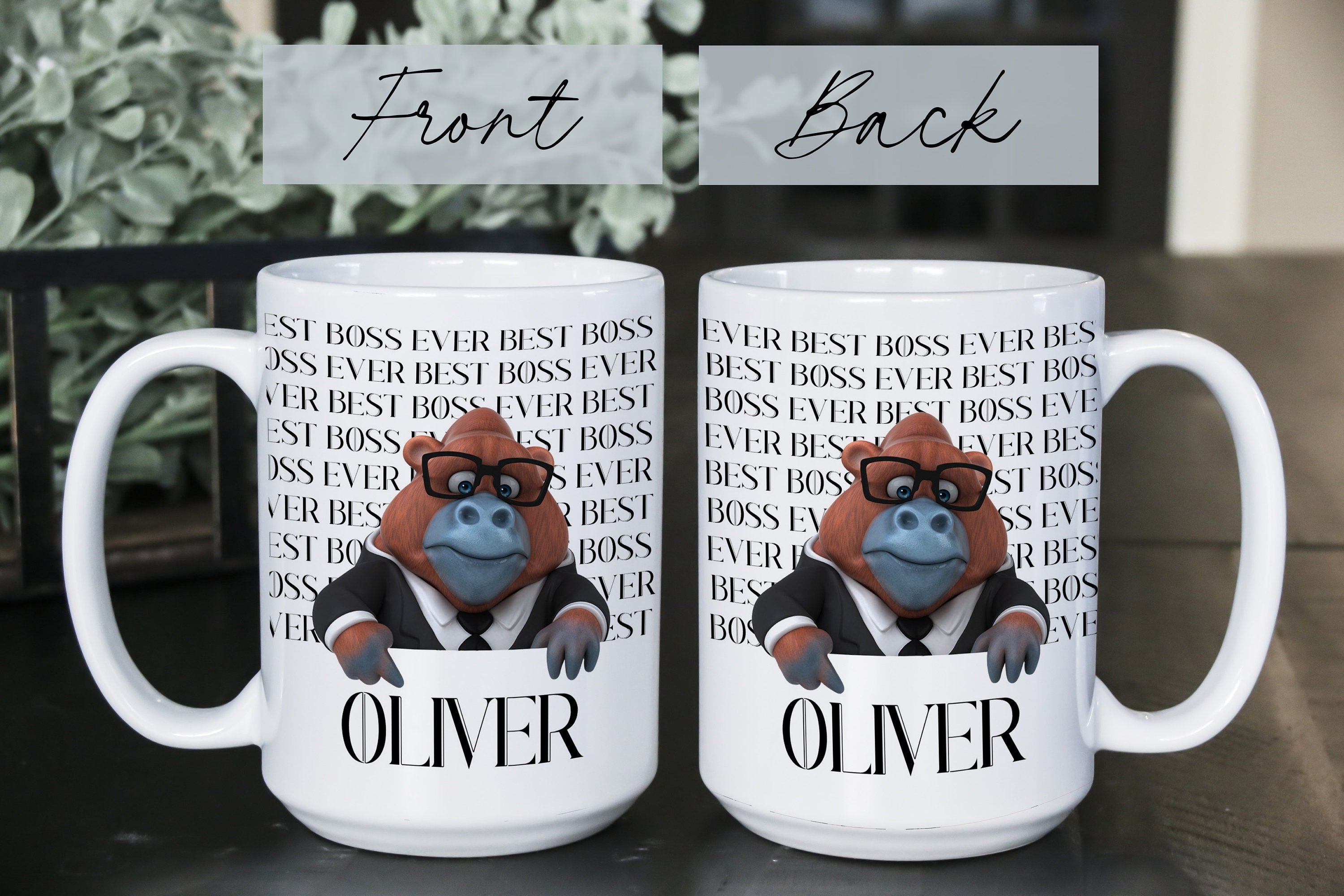 Personalized Boss Mug, Best Boss Ever Coffee Mug, Custom Boss day gift, Gift mug for Boss, Thank you Gift for Boss, Boss's Day Gift Mug