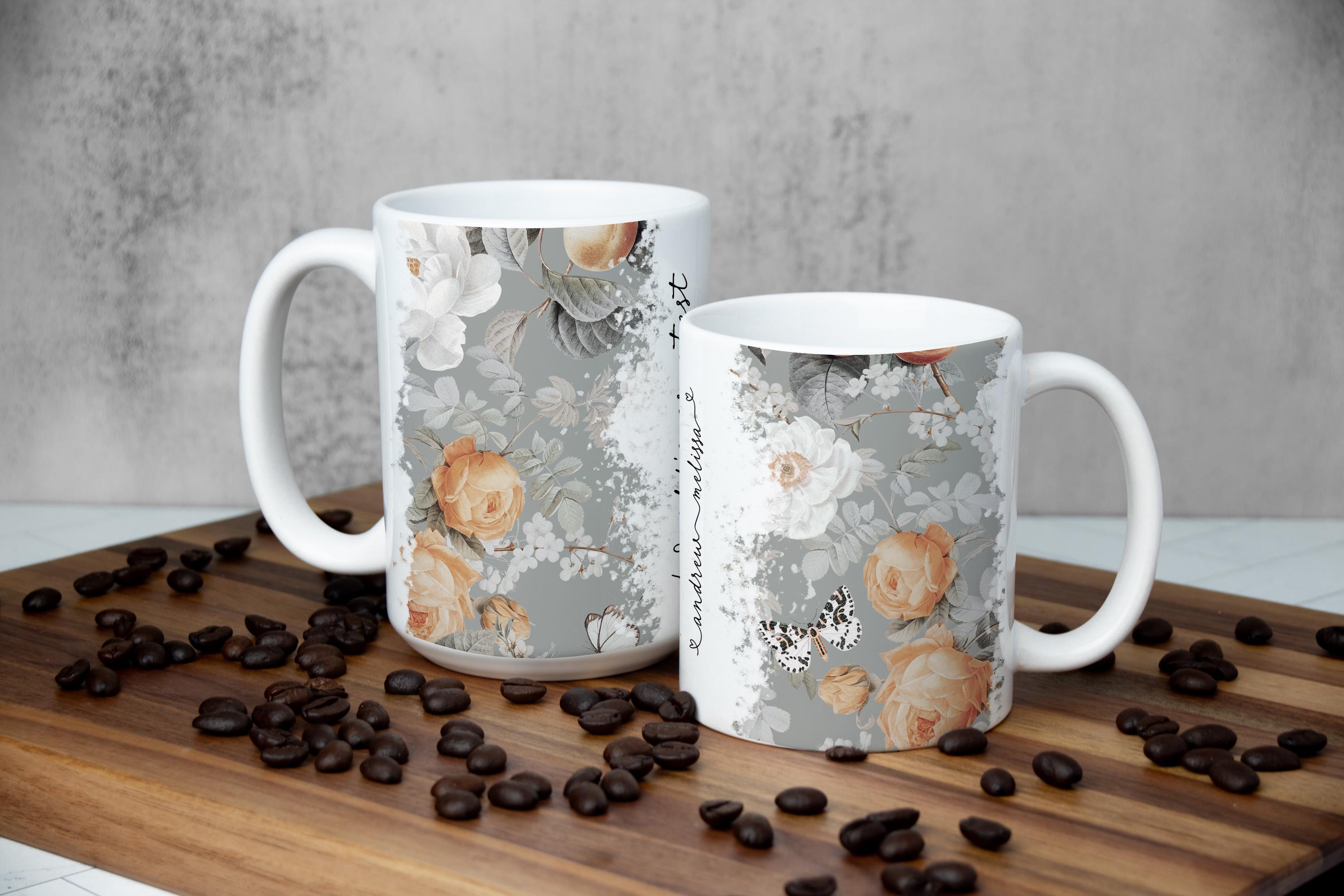 World’s Greatest Mom Mug with Gift Box – Personalized Coffee Mug with Kids’ Names, Floral Mother’s Day Gift, Birthday Gift for Mom