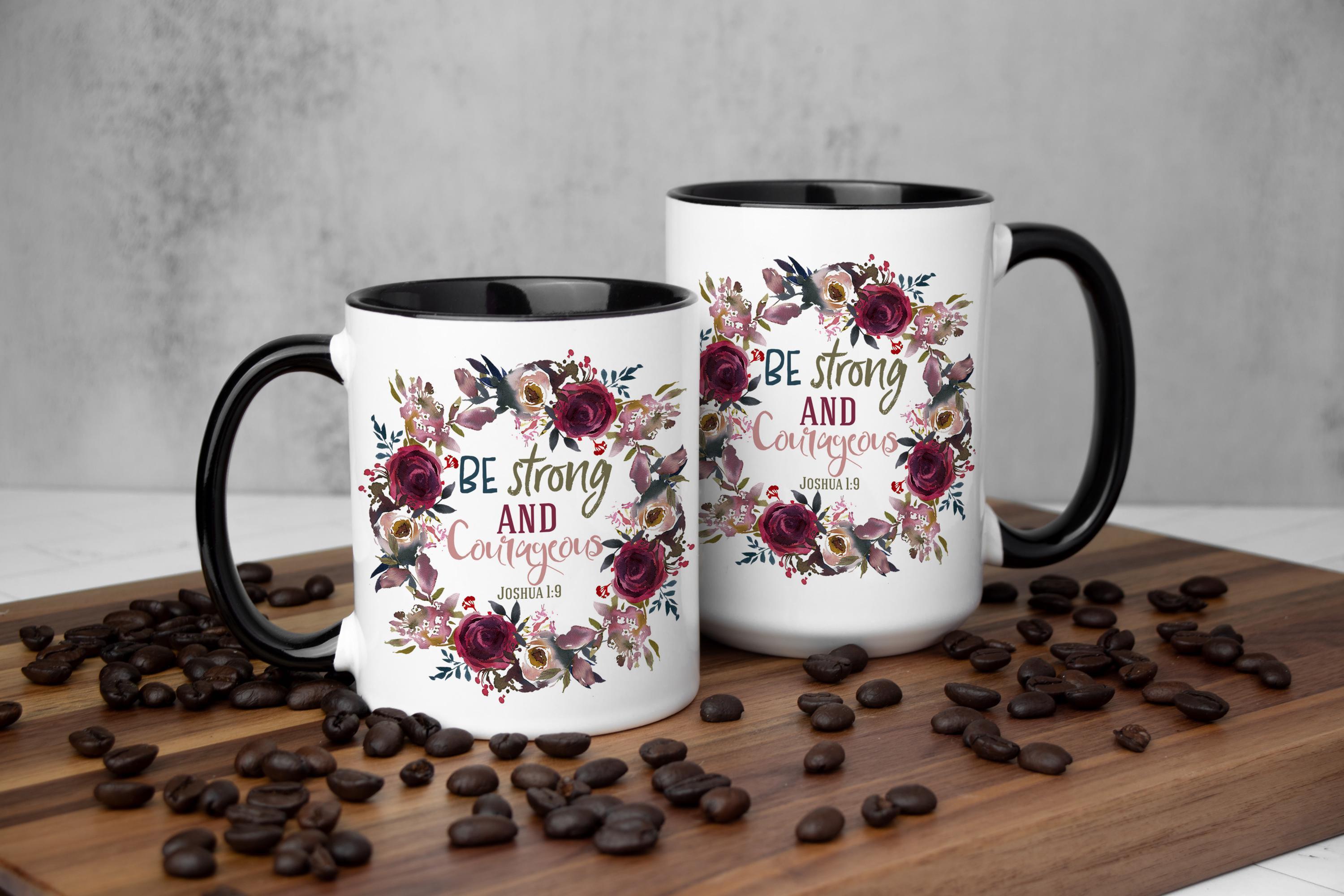 Floral Bible Verse Mug: Inspirational Christian Gift