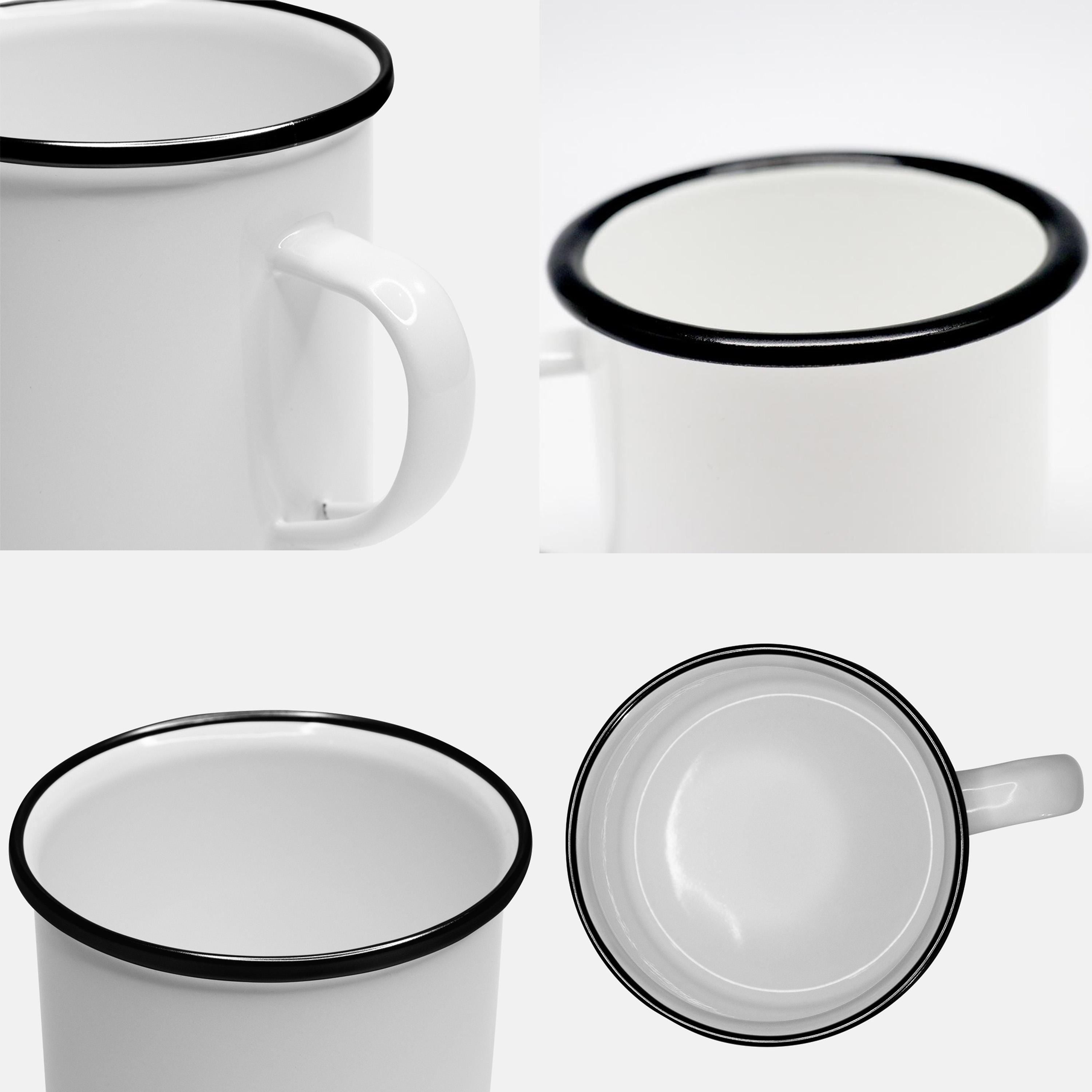 Personalized Enamel Camp Mug: Green Monogram, Multiple Sizes & Colors Available