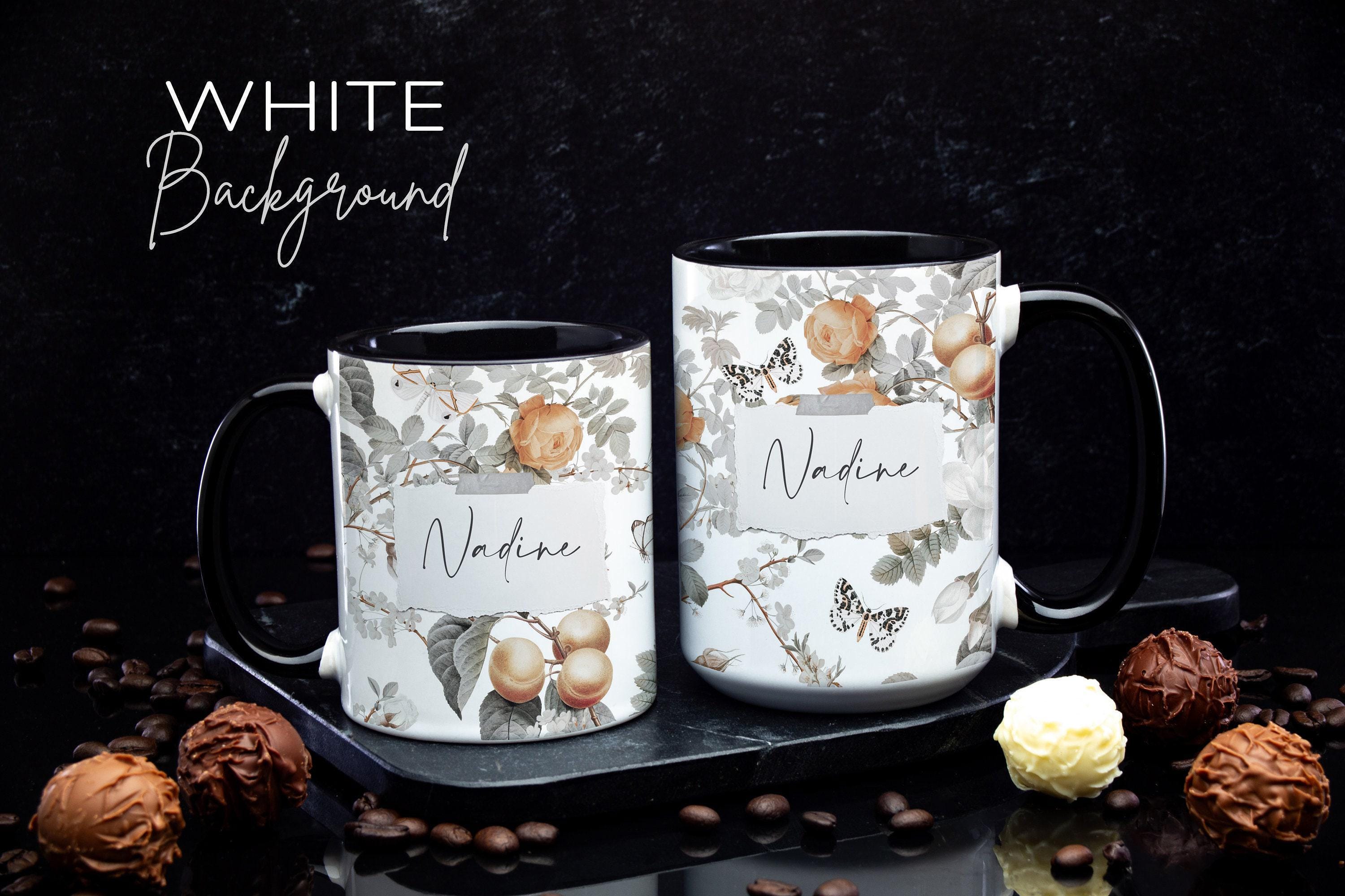 Personalized Mug for Women & Girls, Custom Name Mug, Floral Coffee Mug, Personalized Gift for Her, Custom Gift Mug, Coffee Mug with Name