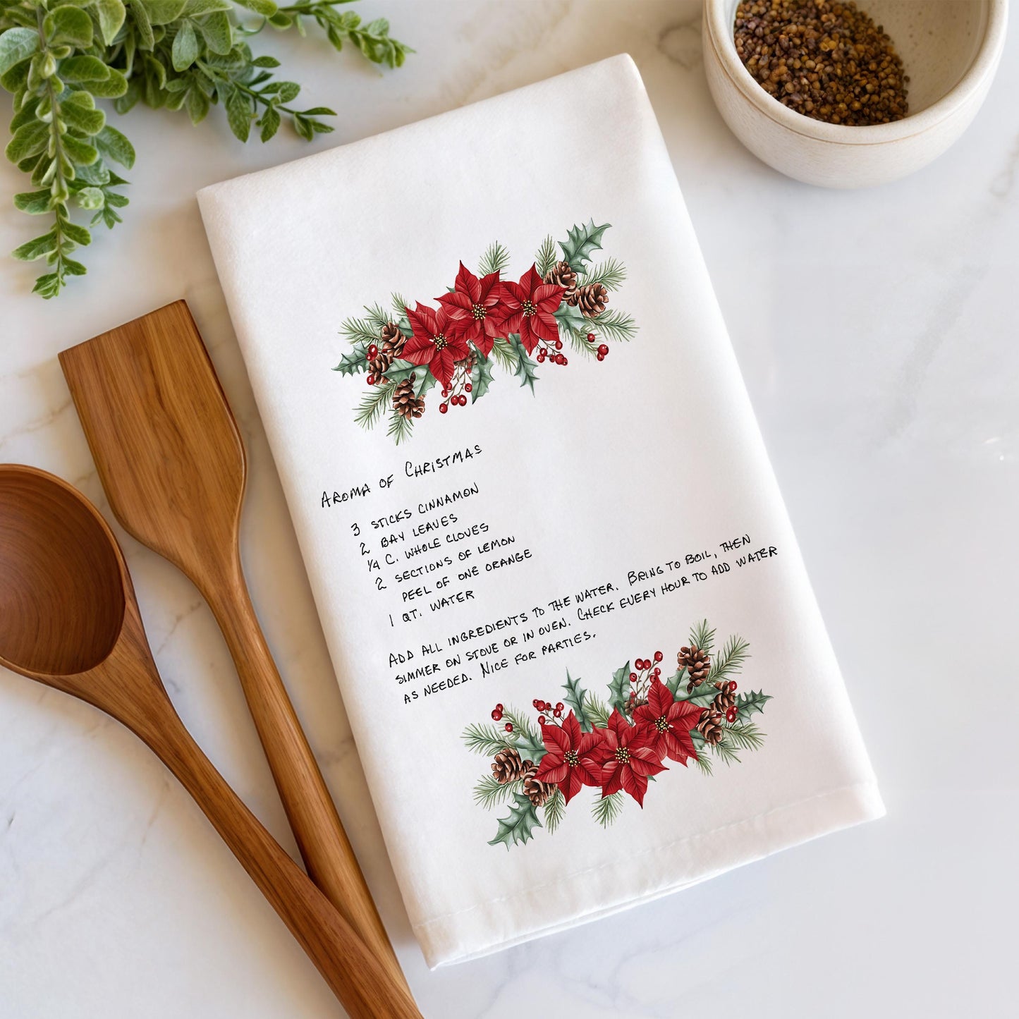 Custom Family Recipe Tea Towel: Personalized Kitchen Decor Gift
