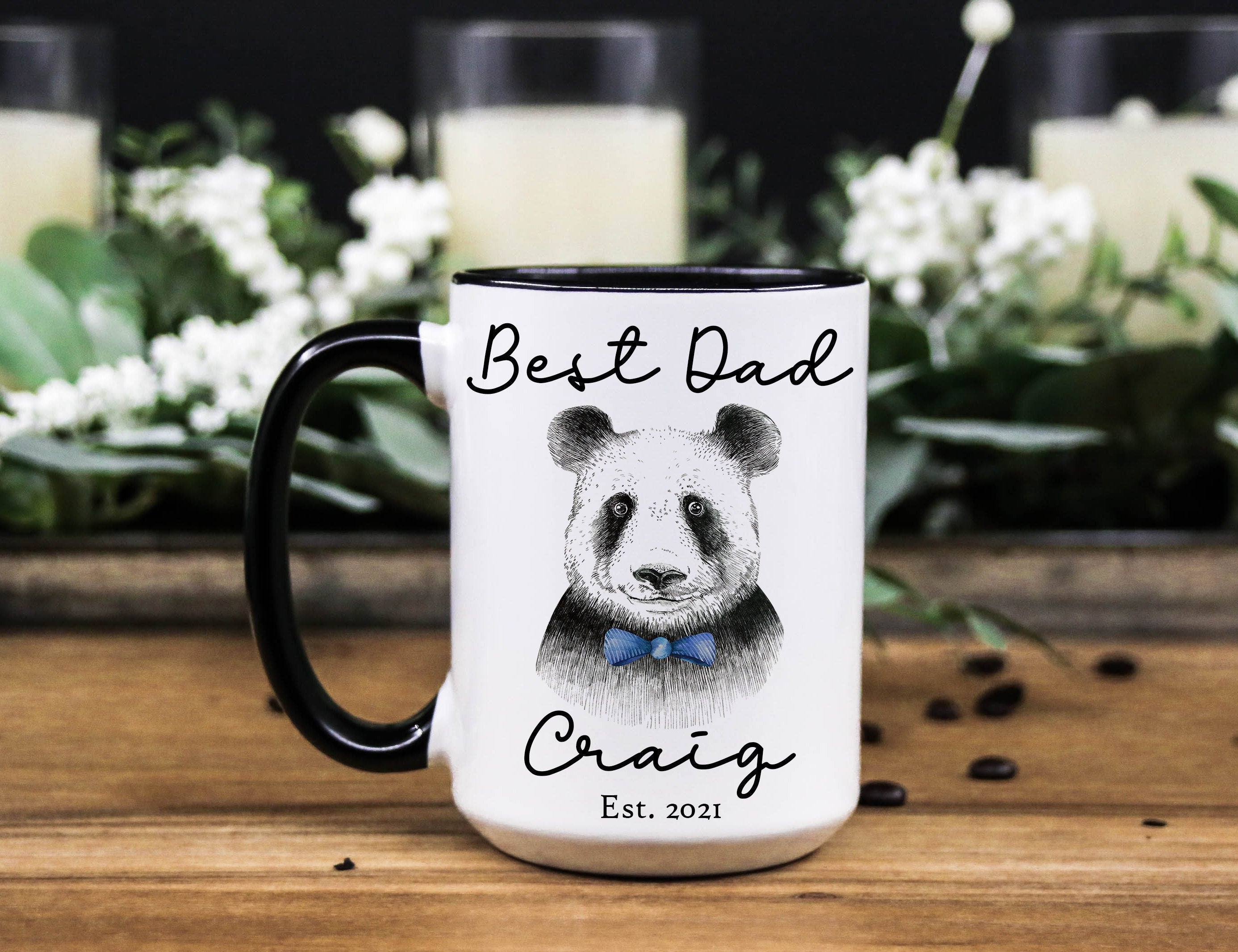 Personalized BEAR Mug for Dad - Best Dad Coffee Mug - Custom Fathers day mug gift - Animal gift mug for Dad- Custom gift mug for PAPA
