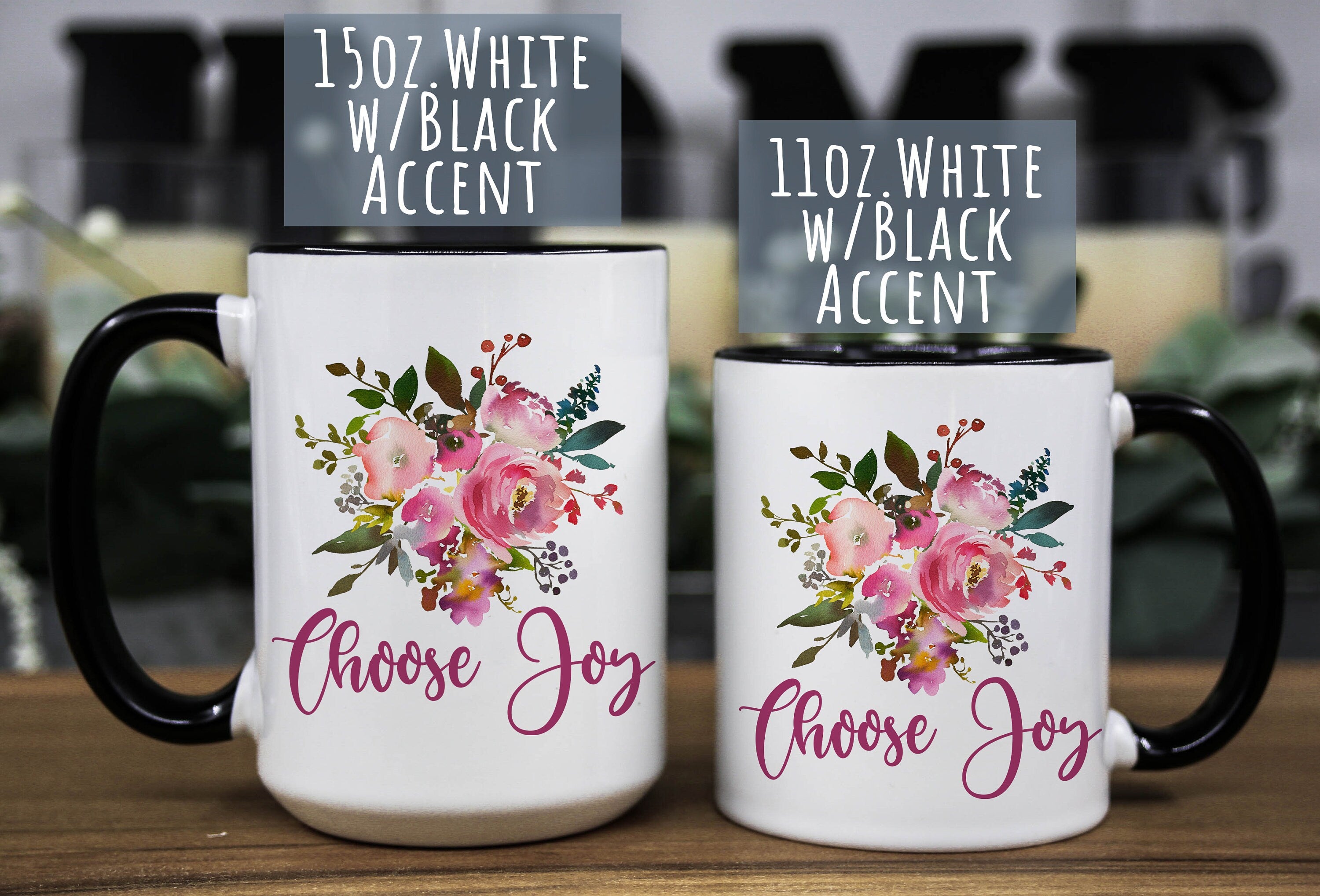 Choose Joy Floral Coffee Mug: Inspirational Religious Gift