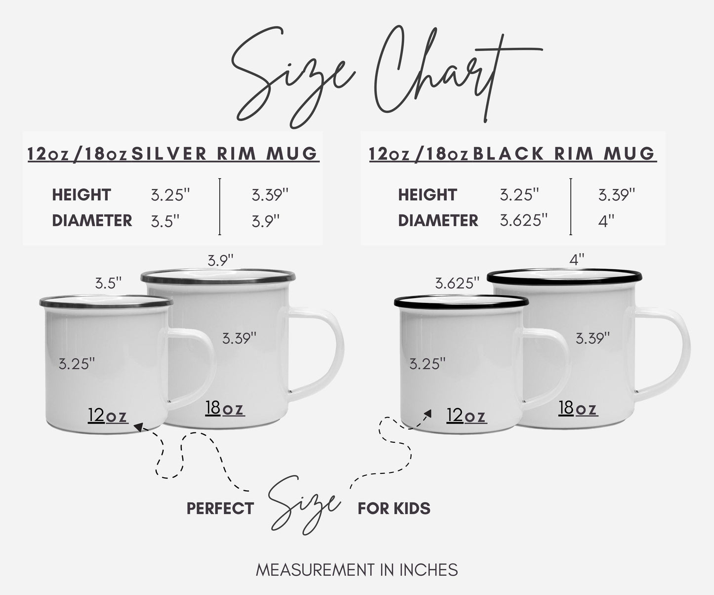 12oz/18oz Personalized Enamel Camp Cup with Green Hues, Monogram Name Mug, Outdoor Adventure Gear for her in silver & black rim